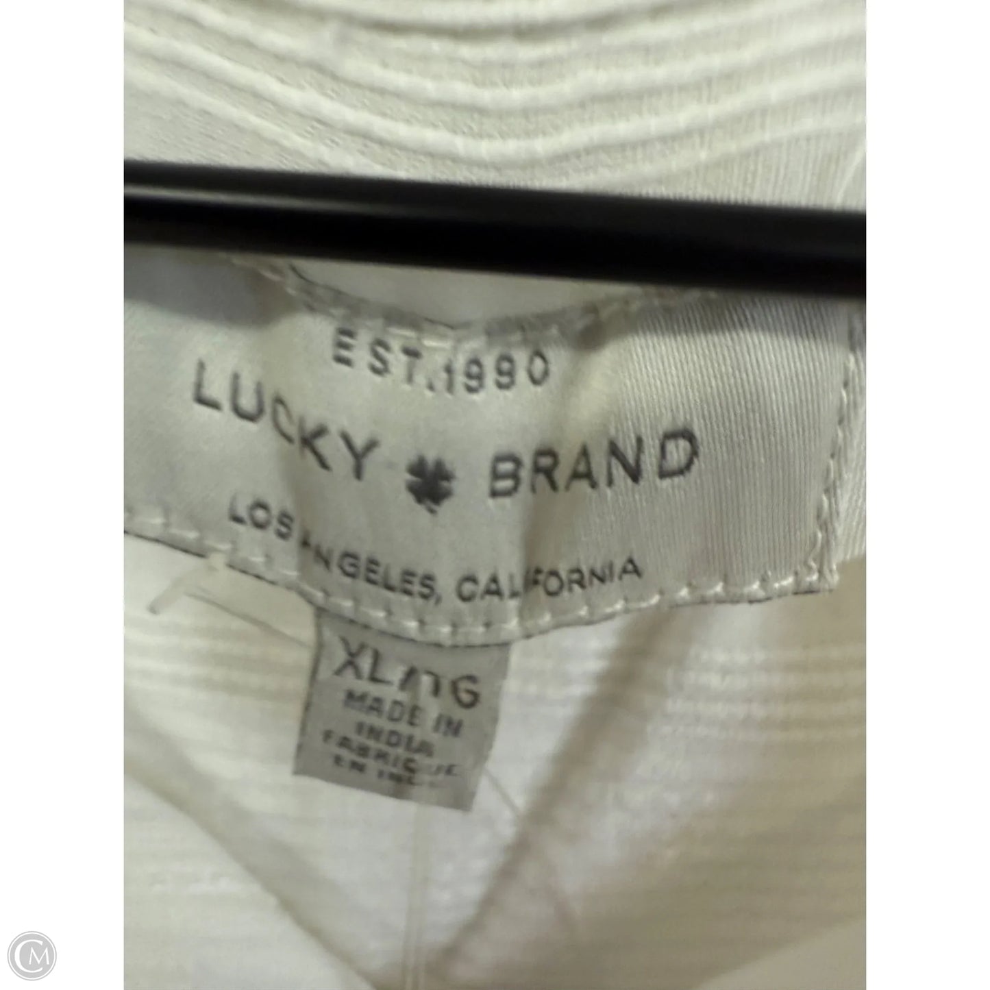 Blouse Long Sleeve By Lucky Brand In White, Size: Xl