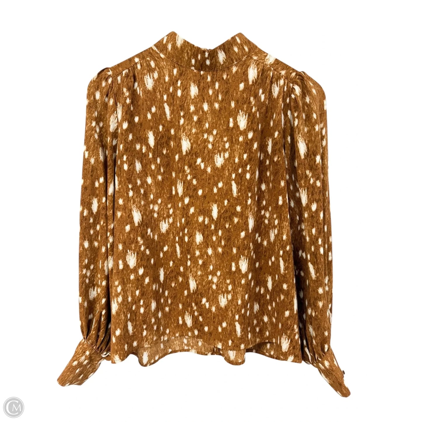 Top Long Sleeve By Philosophy In Brown, Size: S