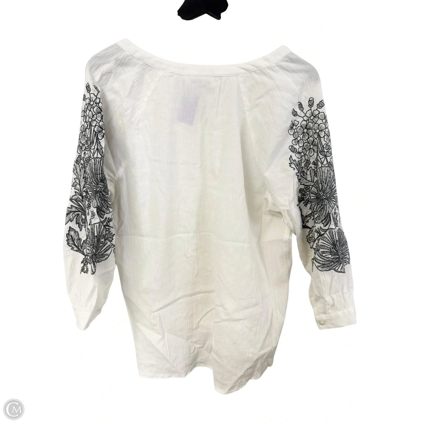 Top 3/4 Sleeve By Pure Jill In White, Size: M