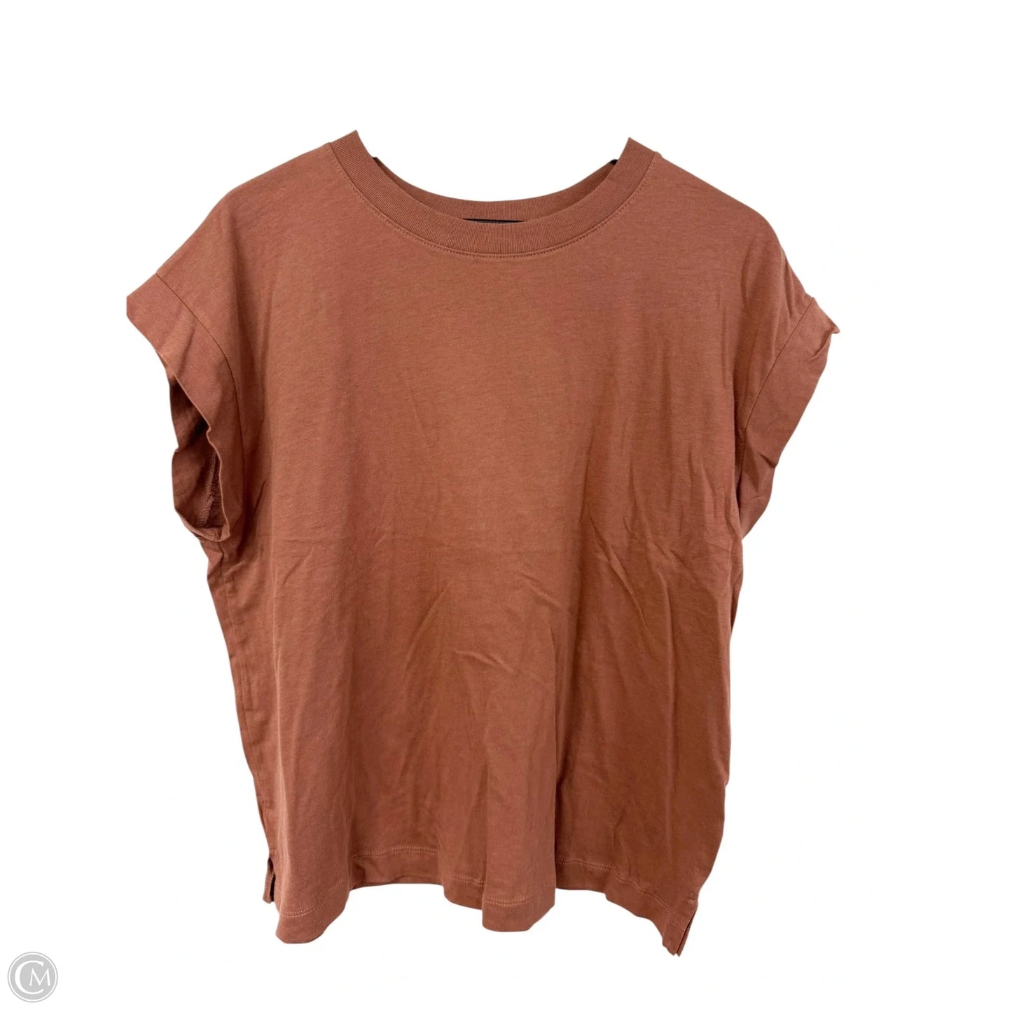 Top Short Sleeve Basic By A New Day In Brown, Size: L