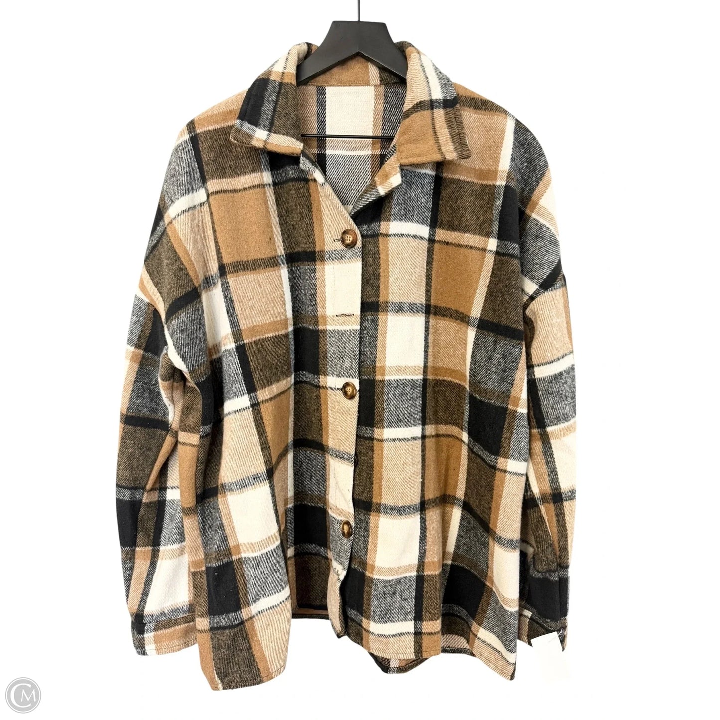 Jacket Shirt By Cmf In Plaid Pattern, Size: Xl