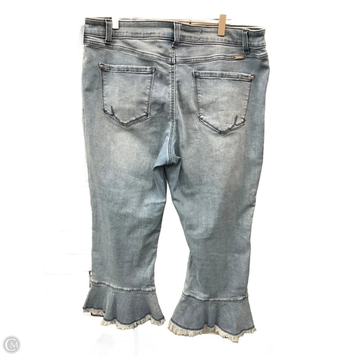 Jeans Cropped By Inc In Blue Denim, Size: 16