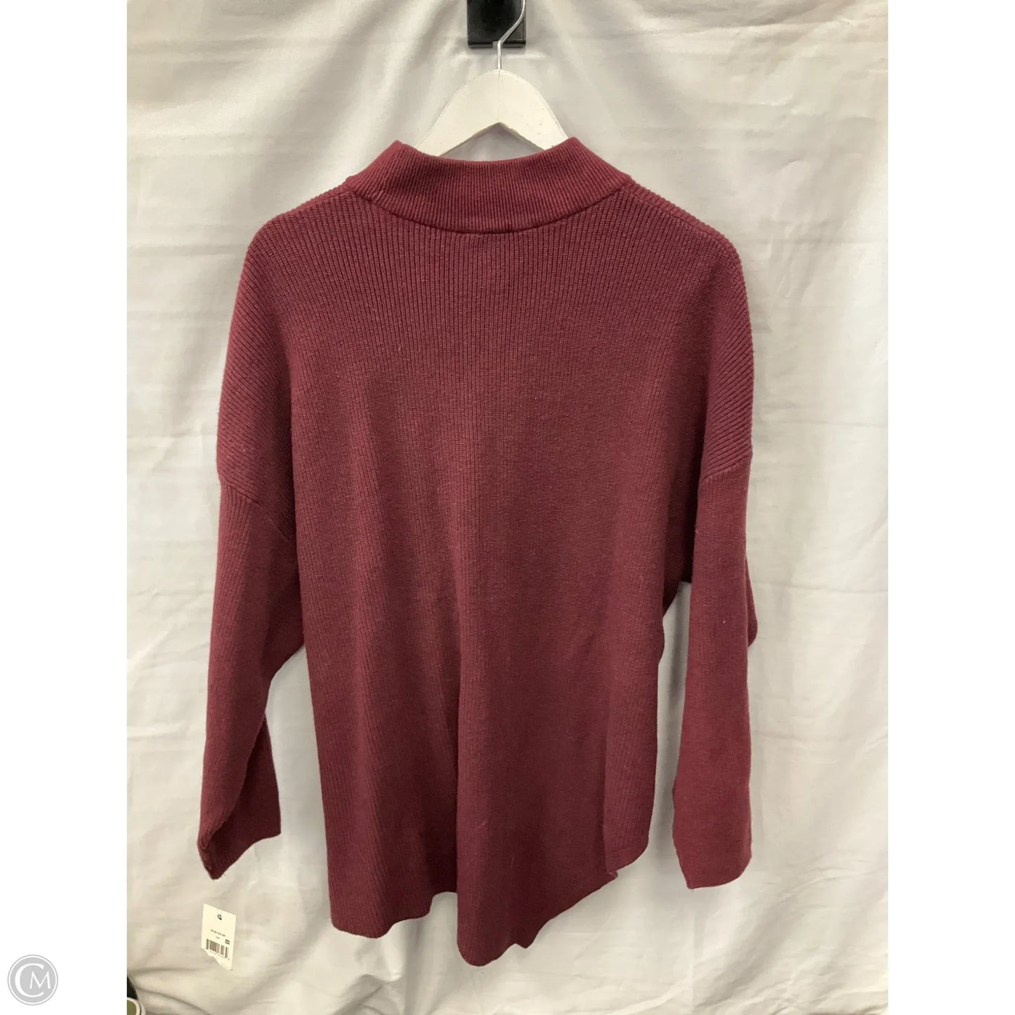 Top Long Sleeve By Ophelia Roe In Maroon, Size: 2x