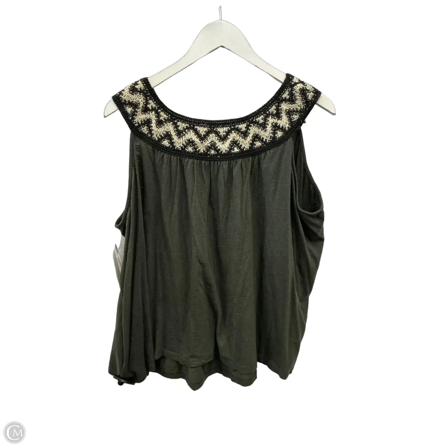 Top Sleeveless By Lucky Brand In Green, Size: 2x