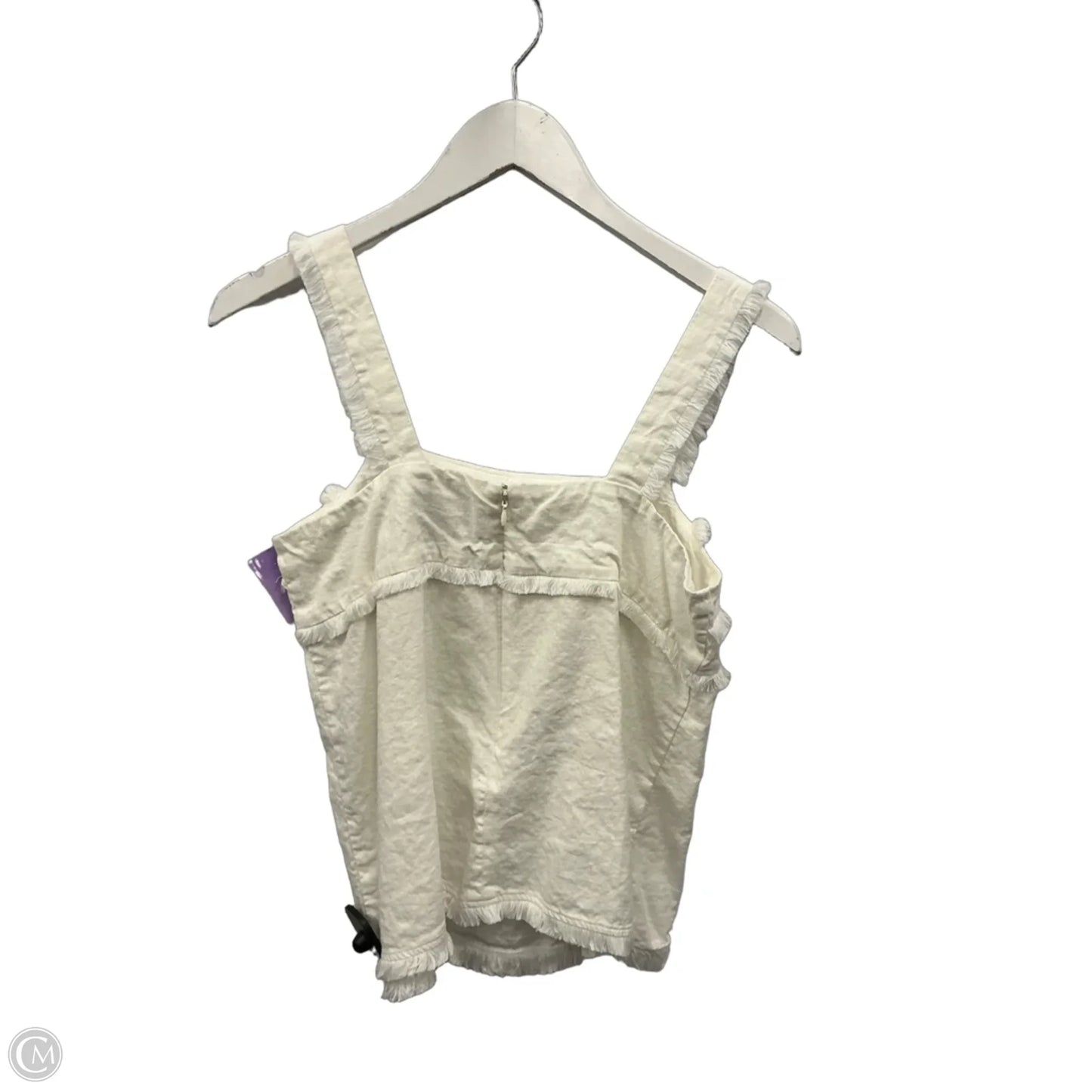Top Sleeveless By Loft In White, Size: S
