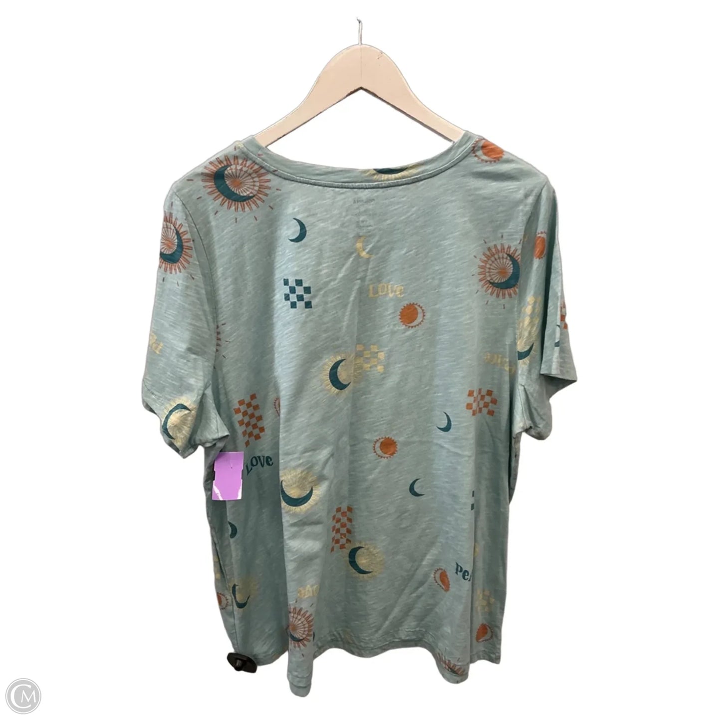 Top Short Sleeve By Sonoma In Blue, Size: 1x