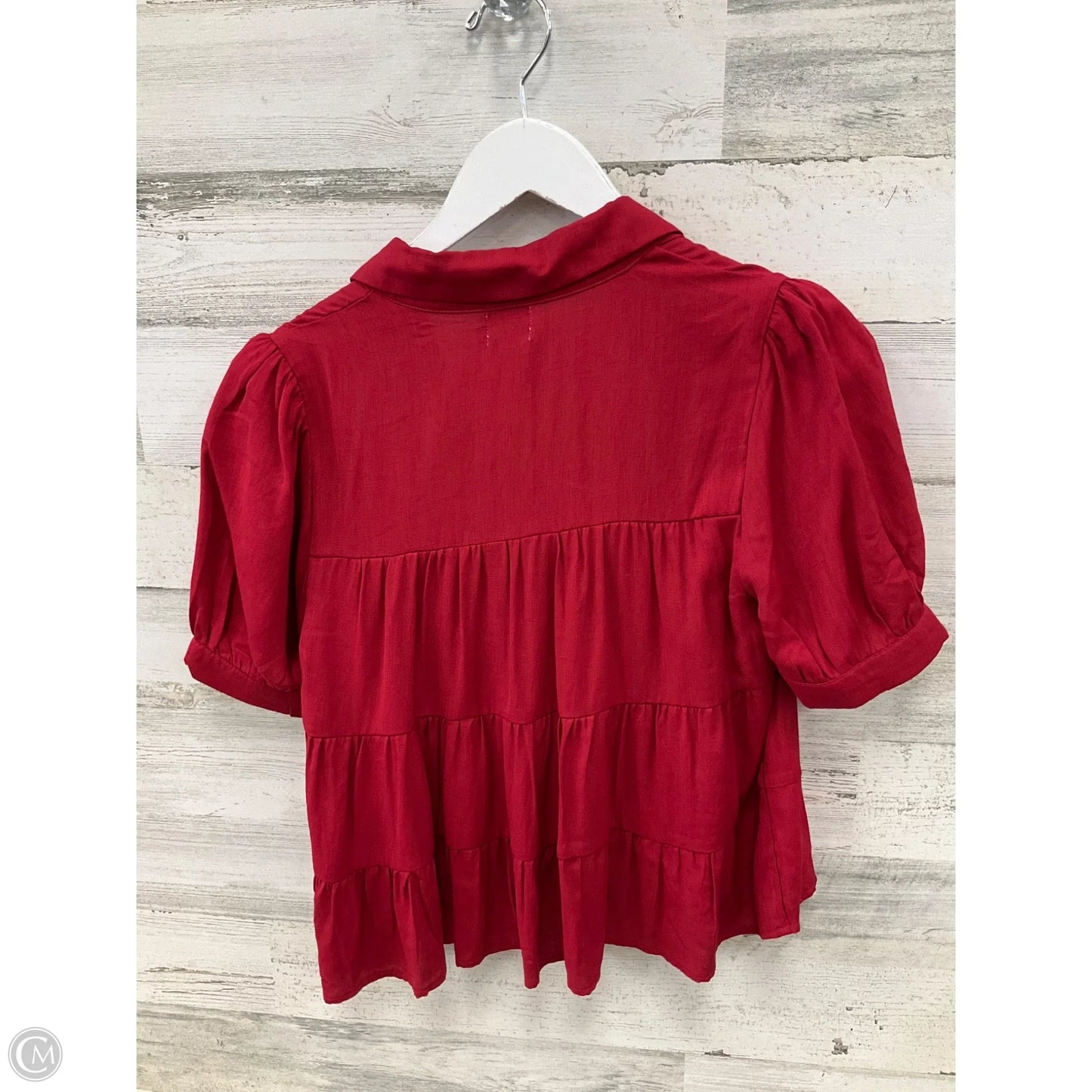Top Short Sleeve By Blue Rain In Red, Size: S
