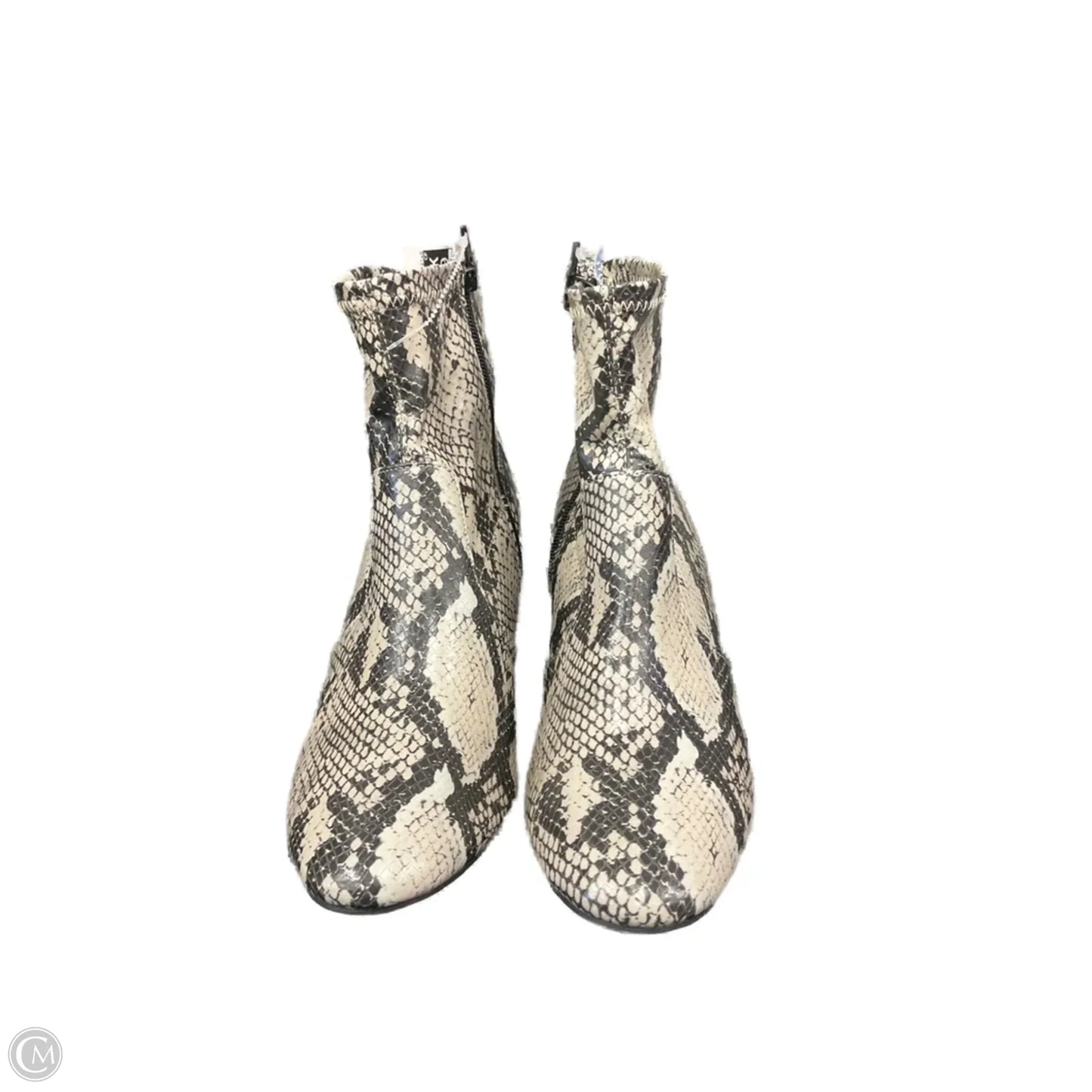 Boots Ankle Heels By Time And Tru In Snakeskin Print, Size: 10