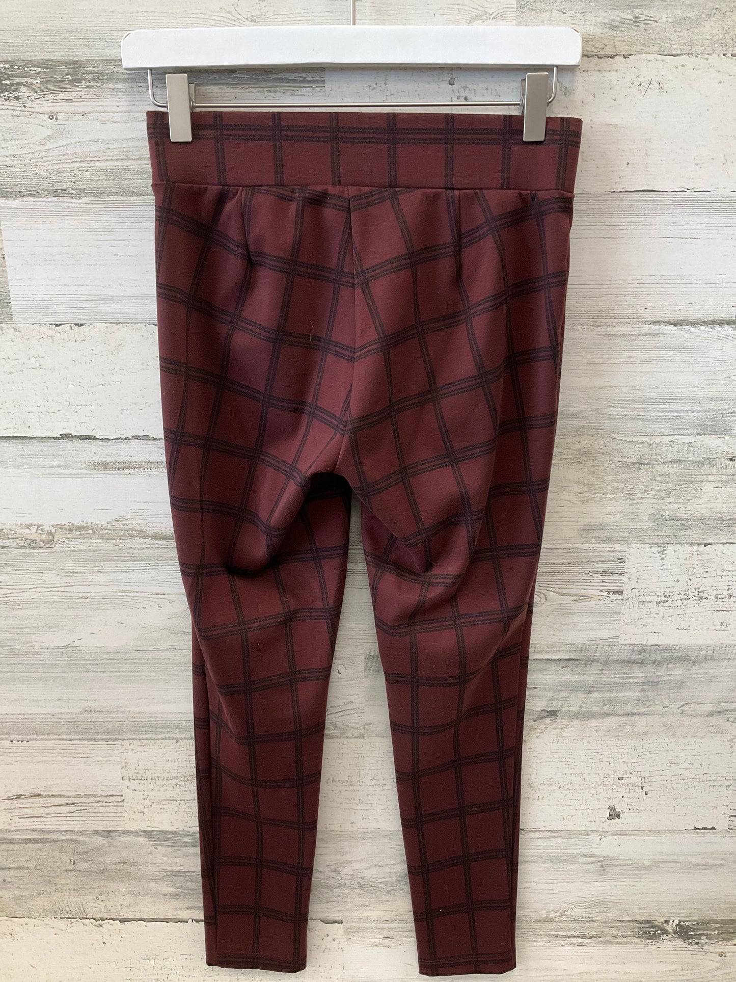 Pants Leggings By Loft In Plaid Pattern, Size: Xsp