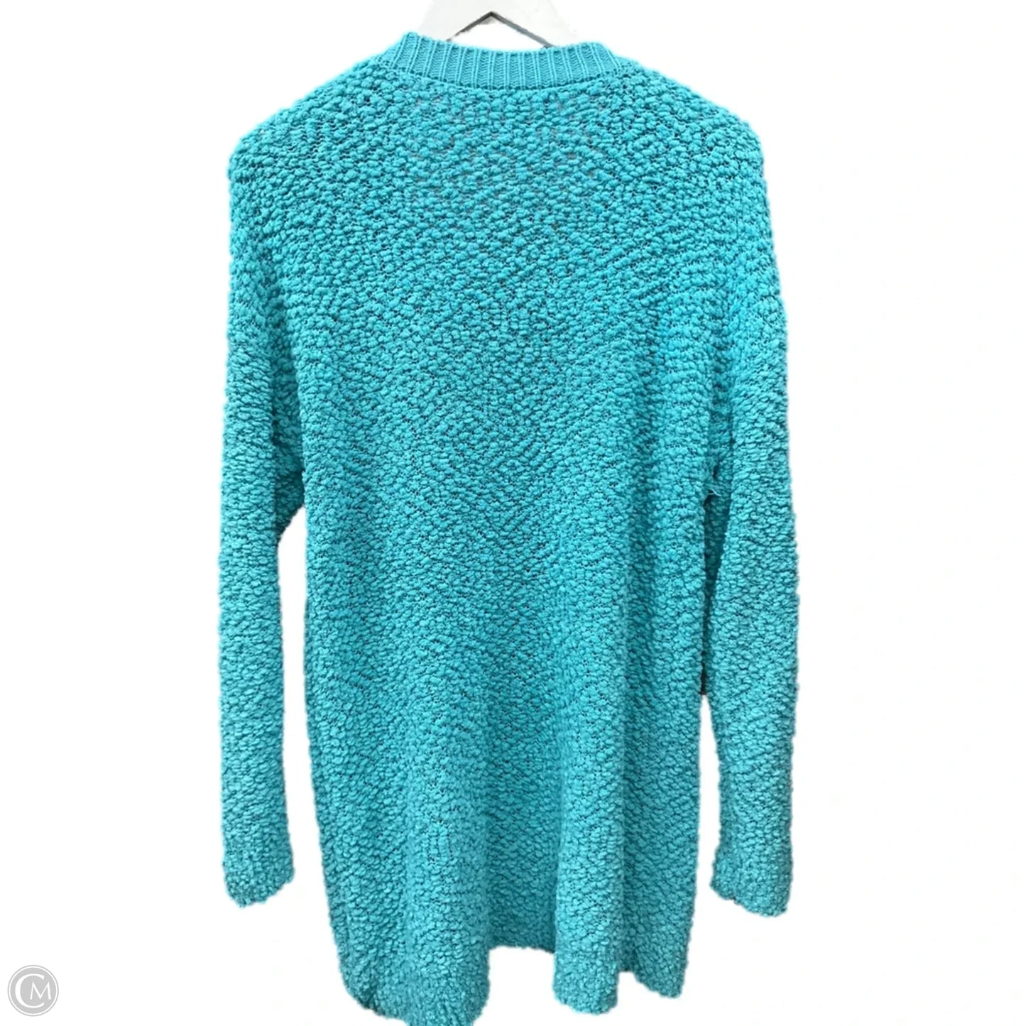 Sweater Cardigan By Zenana Outfitters In Aqua, Size: Xl