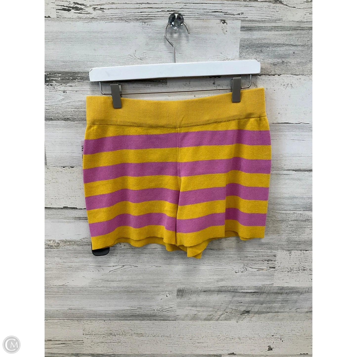 Shorts Set By Clothes Mentor In Pink & Yellow, Size: L