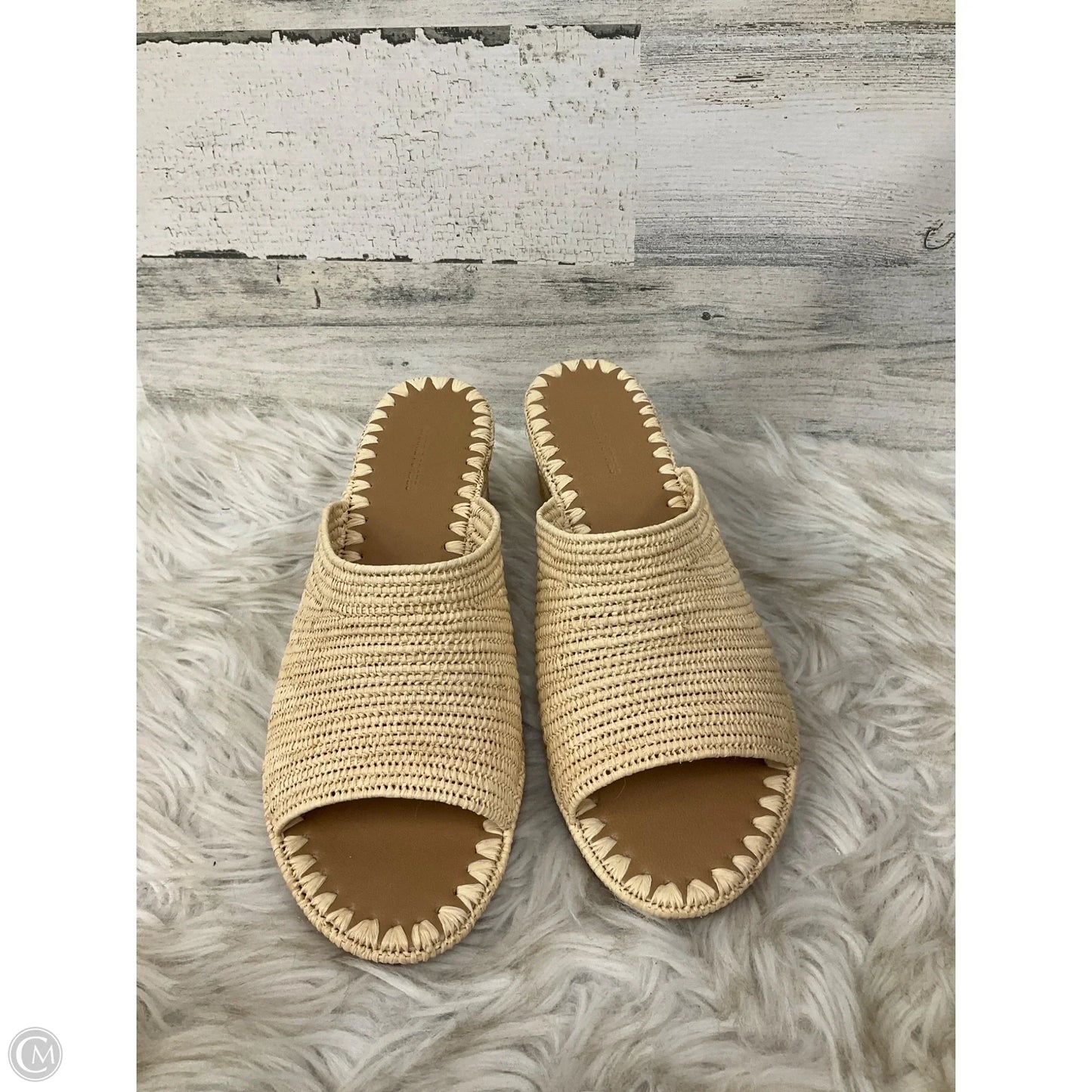 Sandals Heels Block By Carrie Forbes In Tan, Size: 8