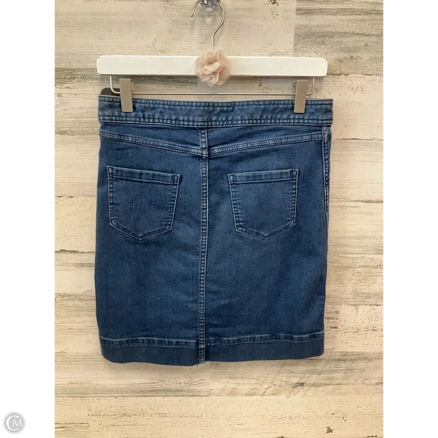 Skirt Mini & Short By Etcetra In Blue Denim, Size: 2