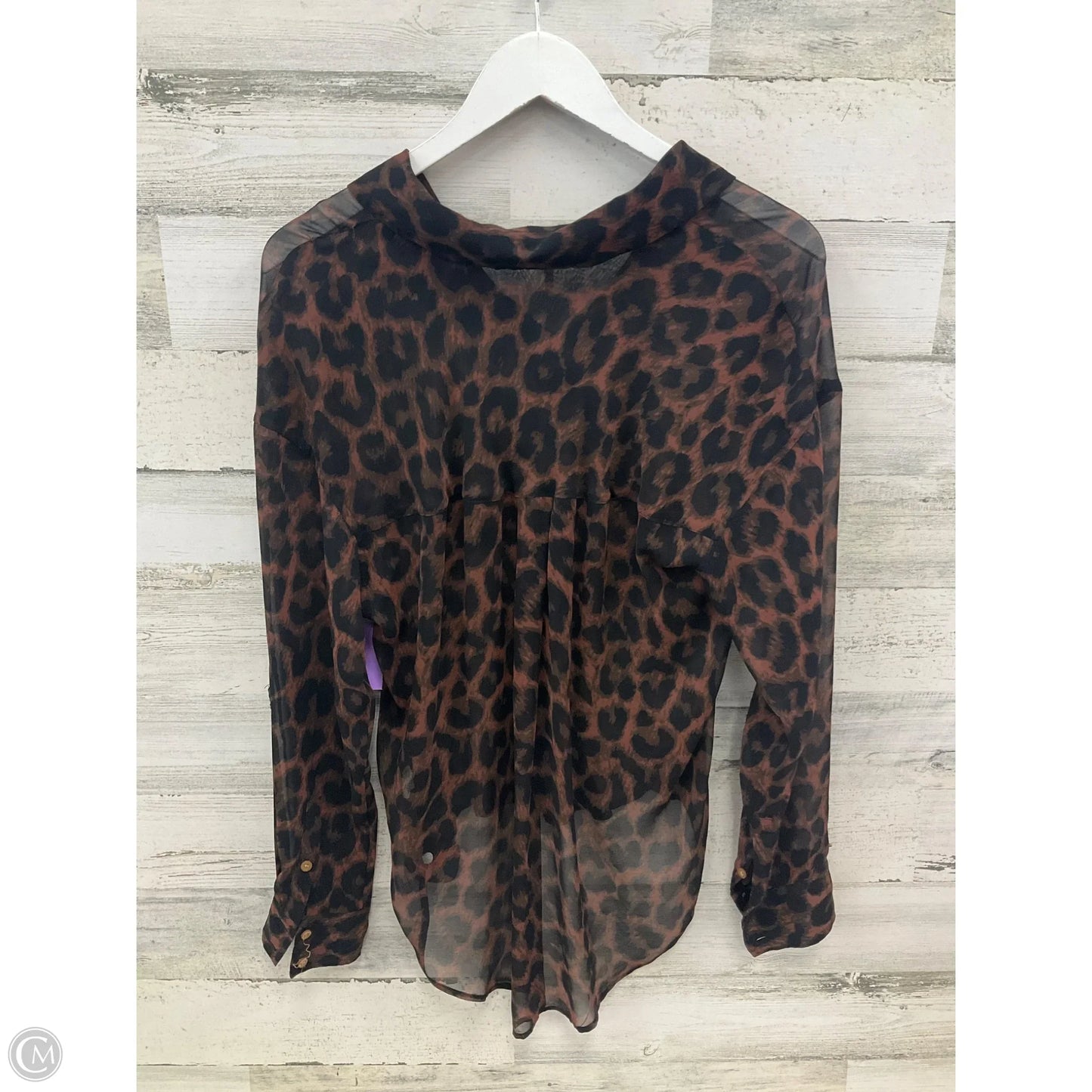Top Long Sleeve By Free People In Animal Print, Size: S