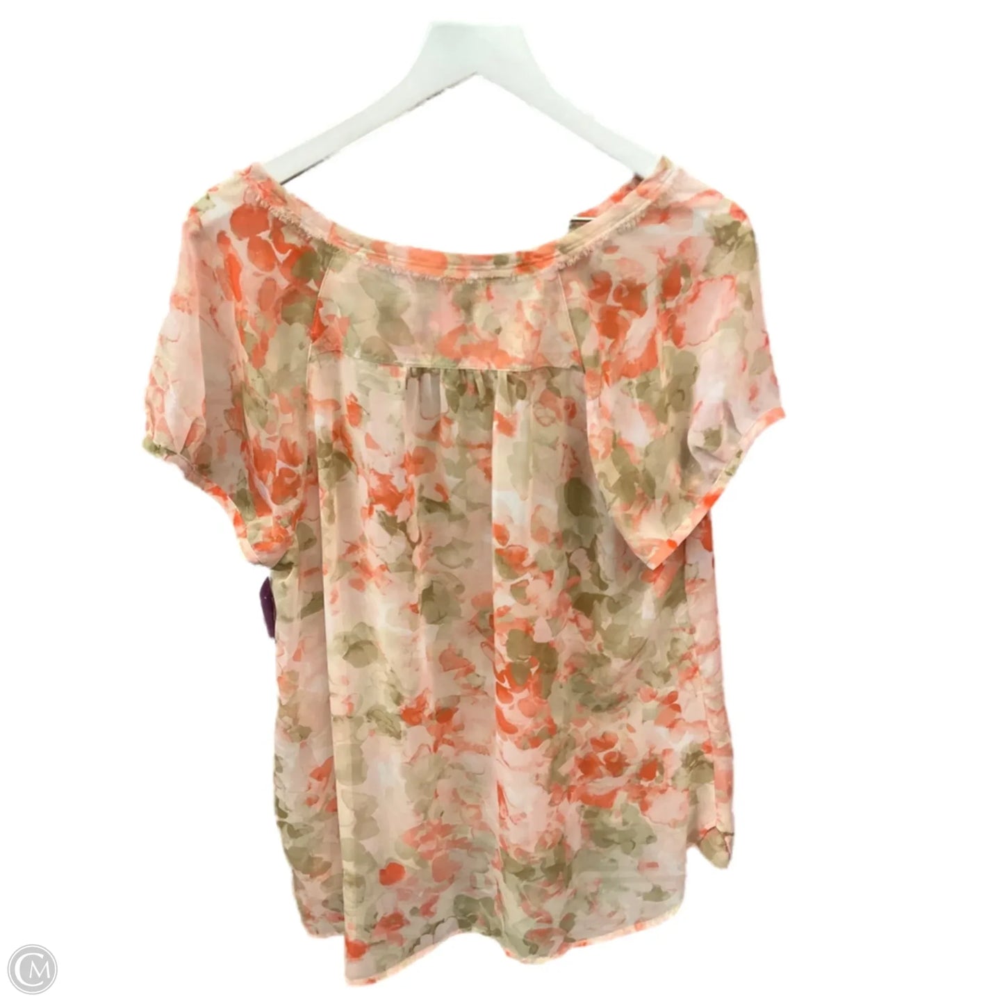 Top Short Sleeve By Liz Claiborne In Pink, Size: Xl