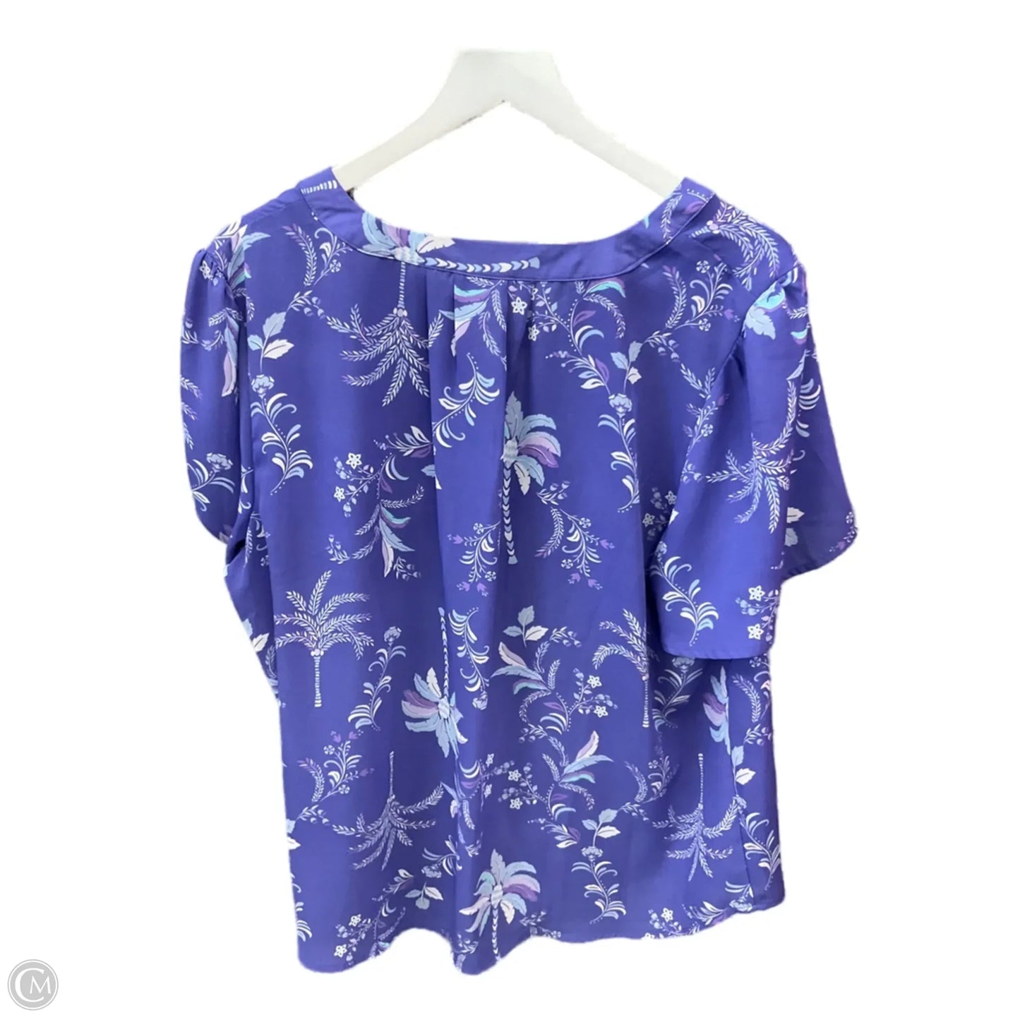 Top Short Sleeve By Liz Claiborne In Purple, Size: Xl
