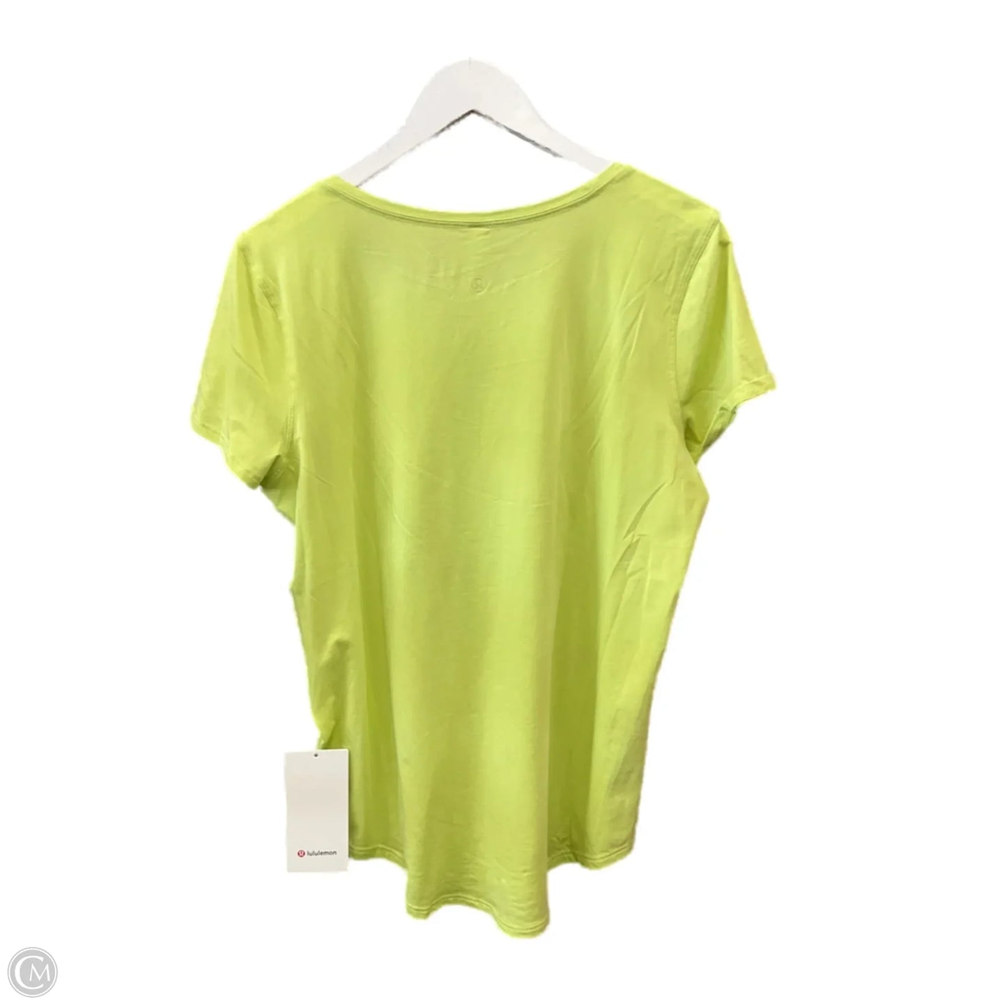 Athletic Top Short Sleeve By Lululemon In Green, Size: 10