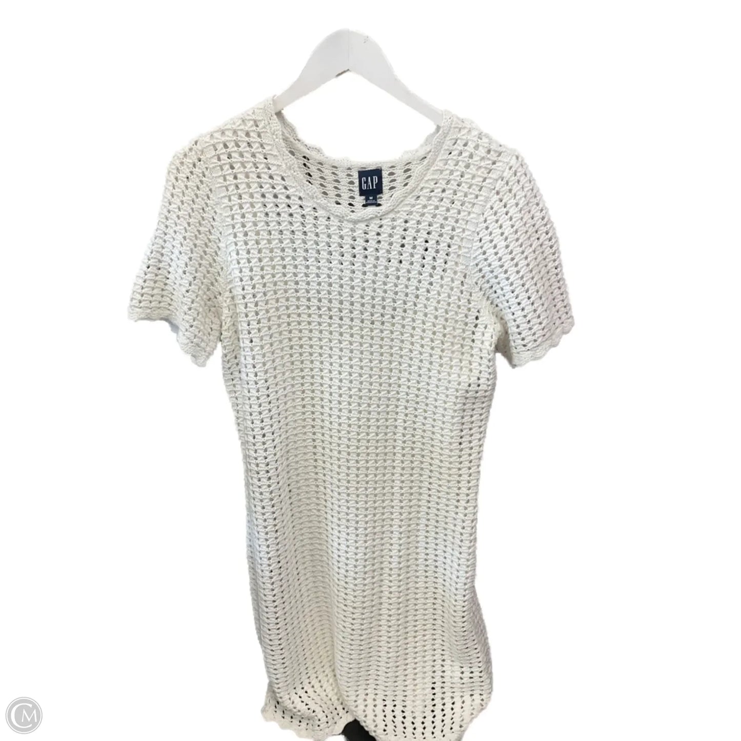 Dress Sweater By Gap In White, Size: M