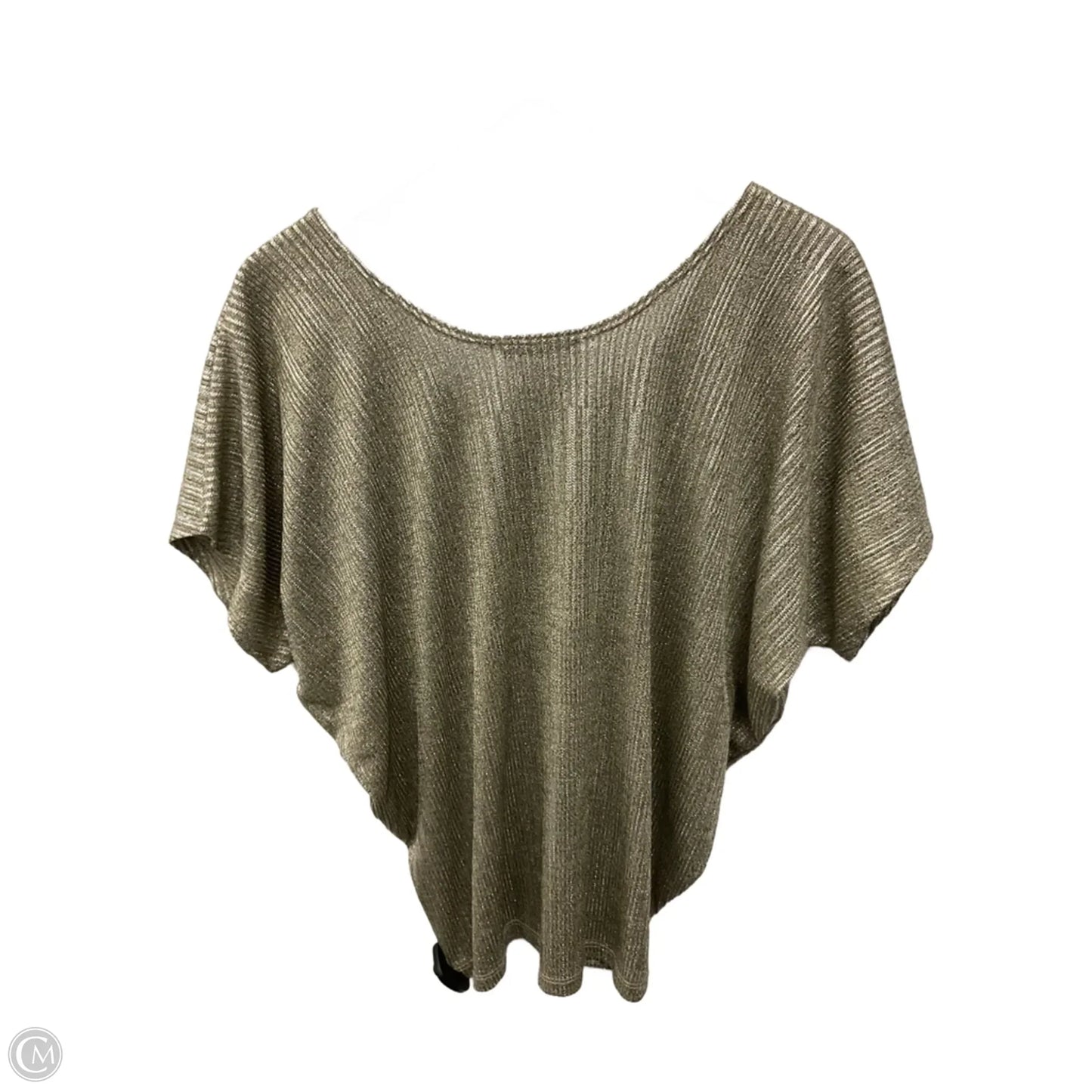 Top Short Sleeve By Kim & Cami In Gold, Size: L