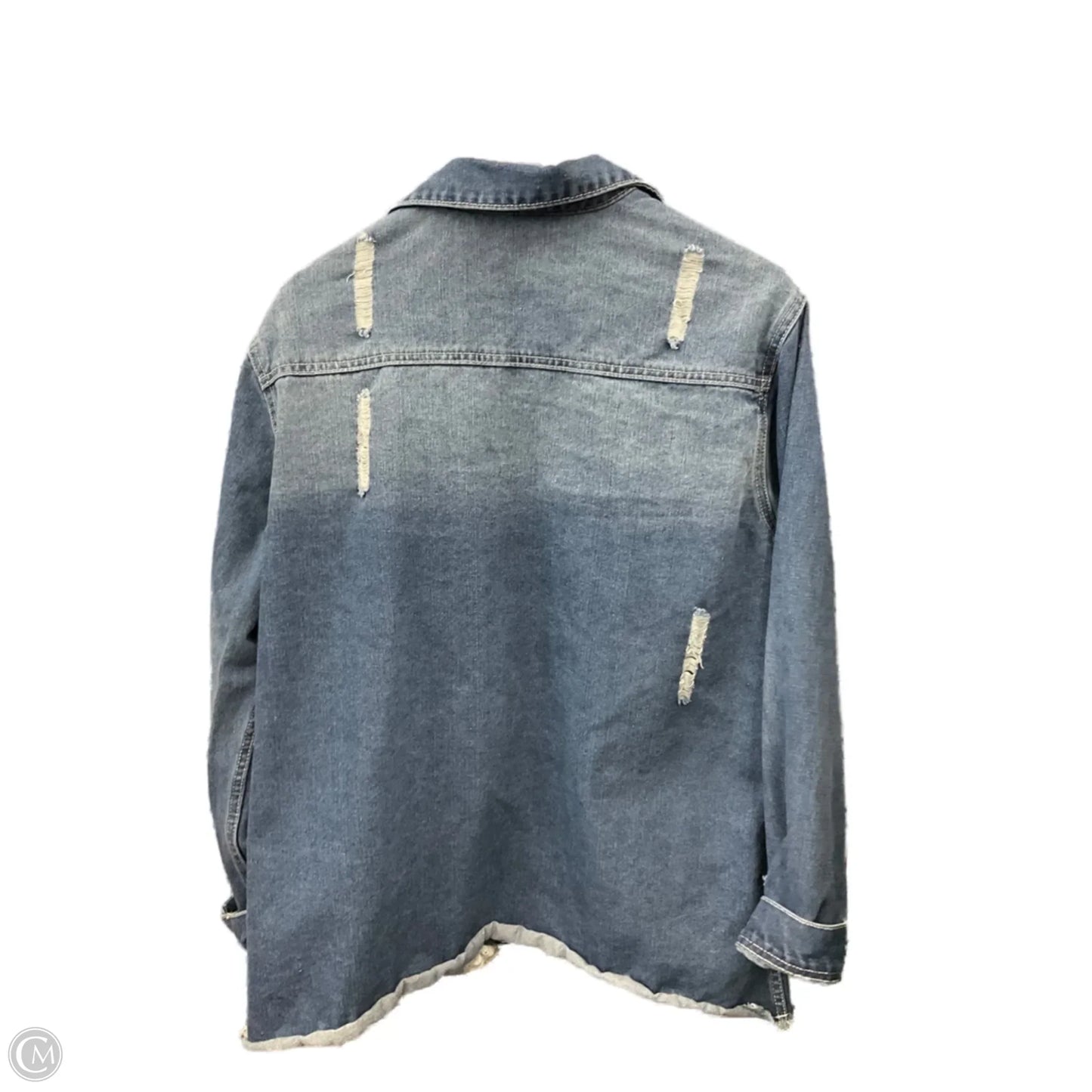 Jacket Denim By Clothes Mentor In Blue Denim, Size: 2x