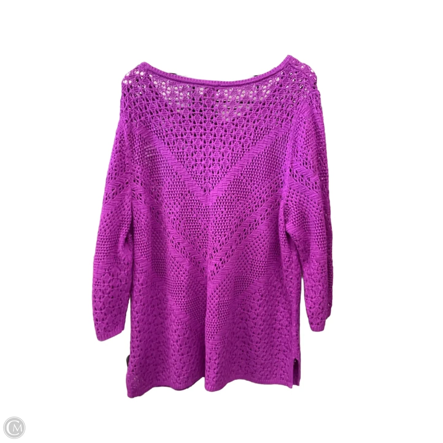 Sweater By Chicos In Purple, Size: Xxl