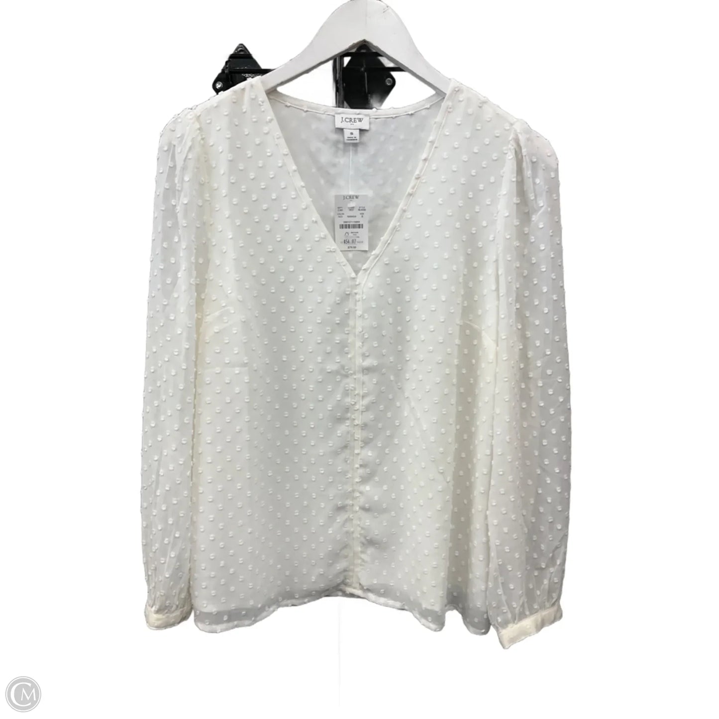 Top Long Sleeve By J. Crew In Cream, Size: S
