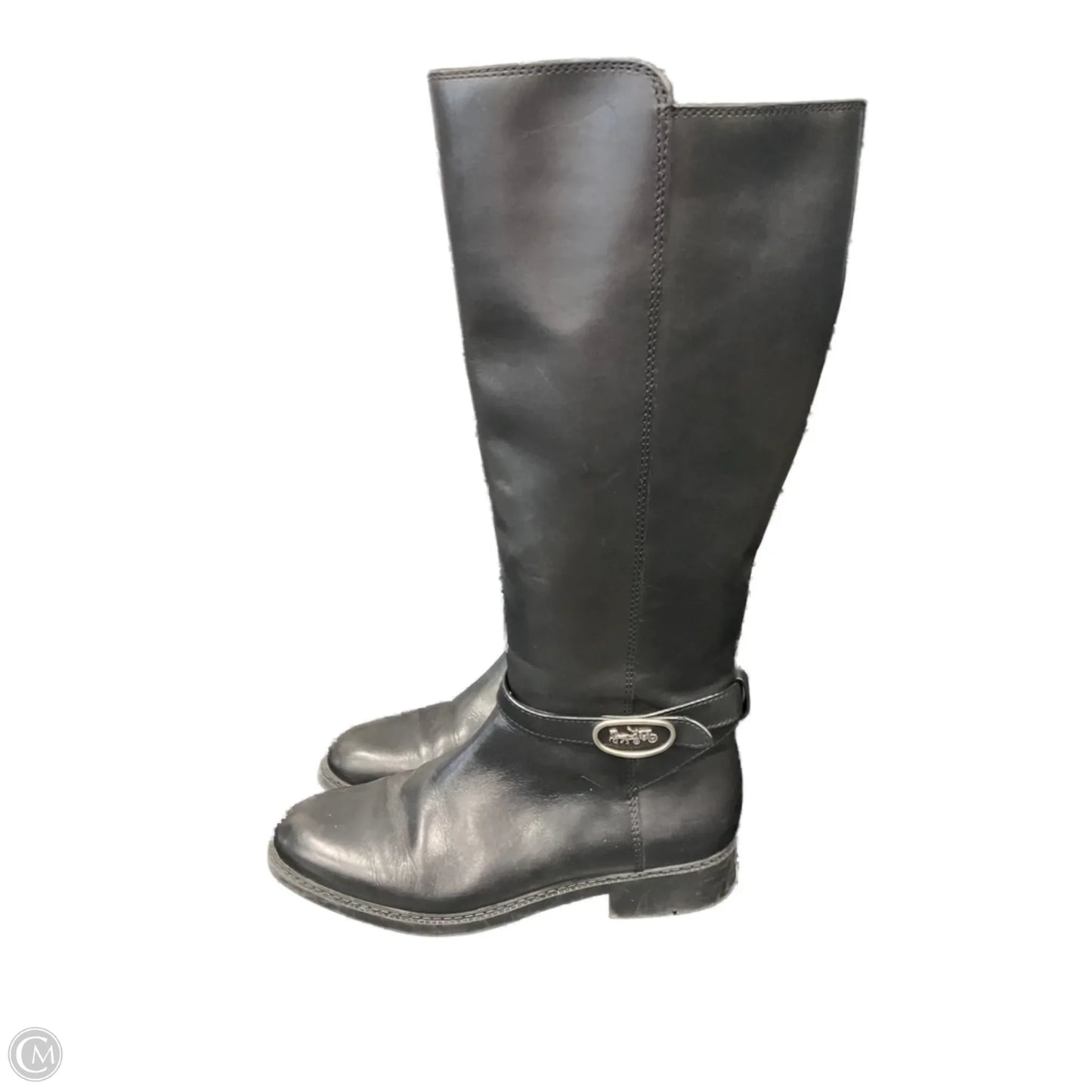 Boots Designer By Coach In Black, Size: 8.5
