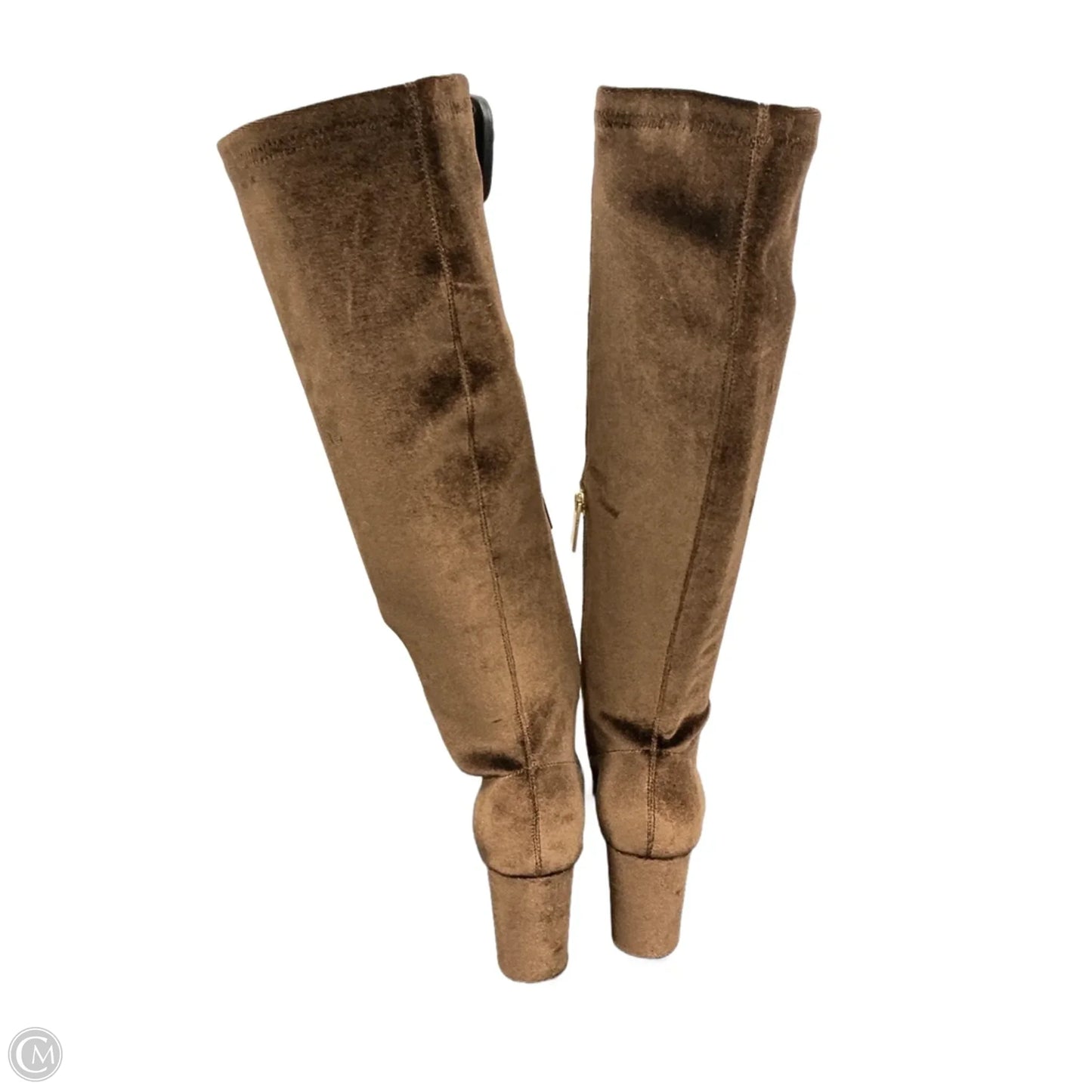 Boots Mid-calf Heels By Clothes Mentor In Brown, Size: 6.5