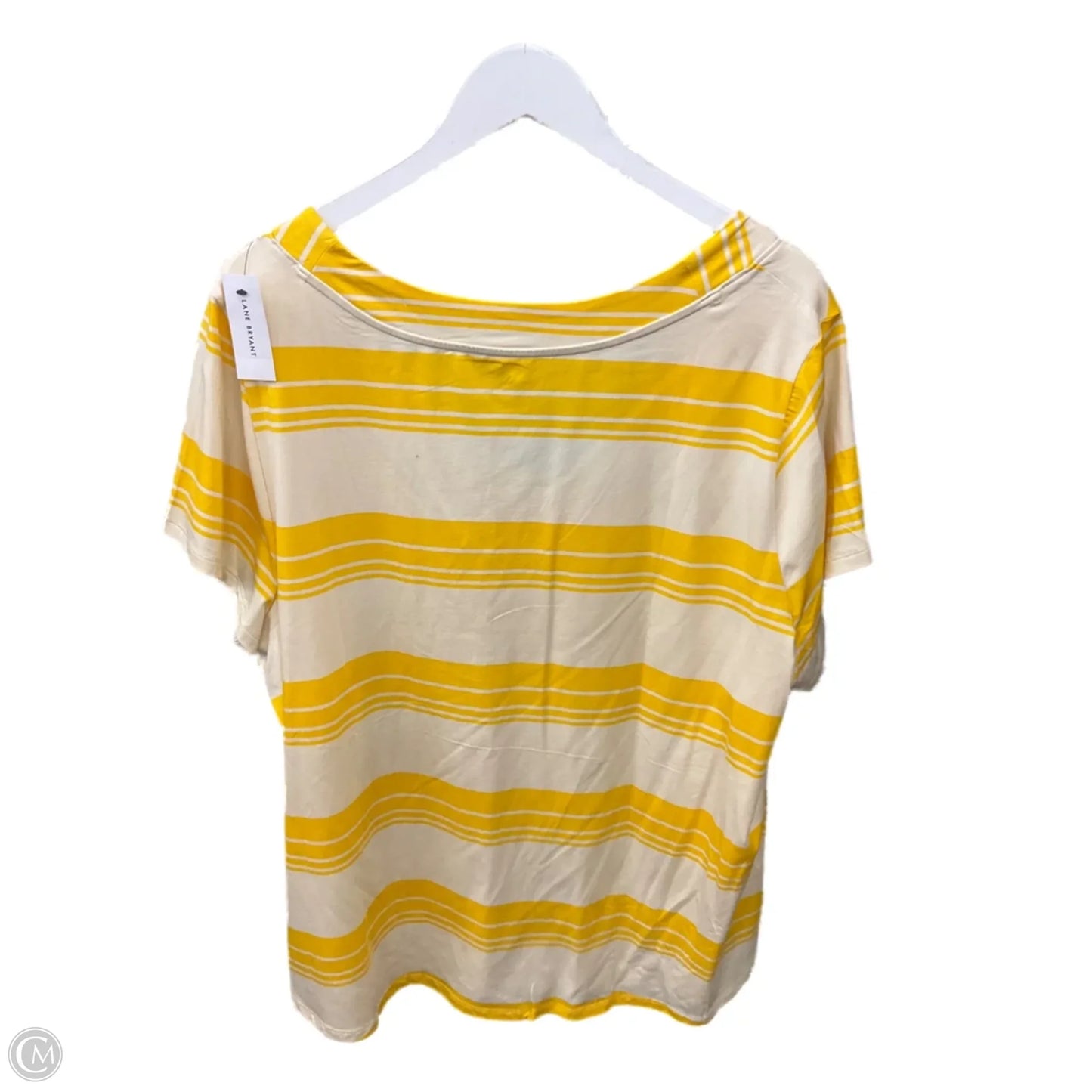 Top Short Sleeve By Lane Bryant In Gold, Size: 3x