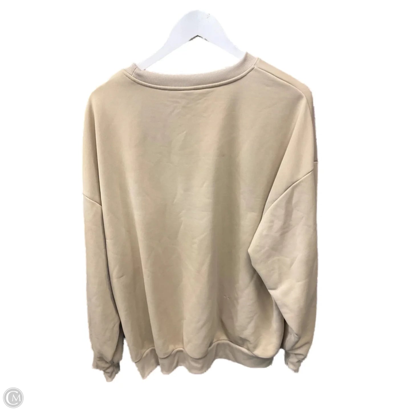 Sweatshirt Crewneck By Shein In Tan, Size: Xl