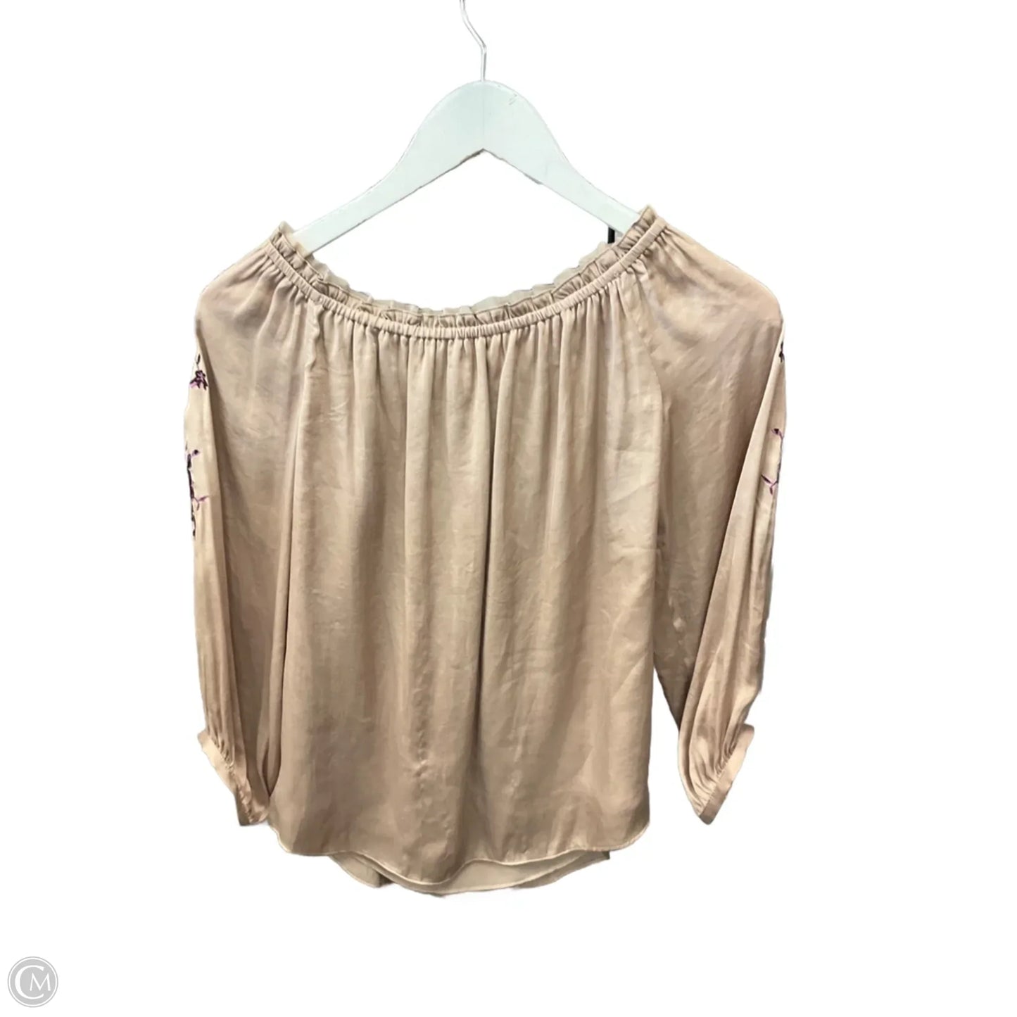 Top Long Sleeve By White House Black Market In Tan, Size: Xxs