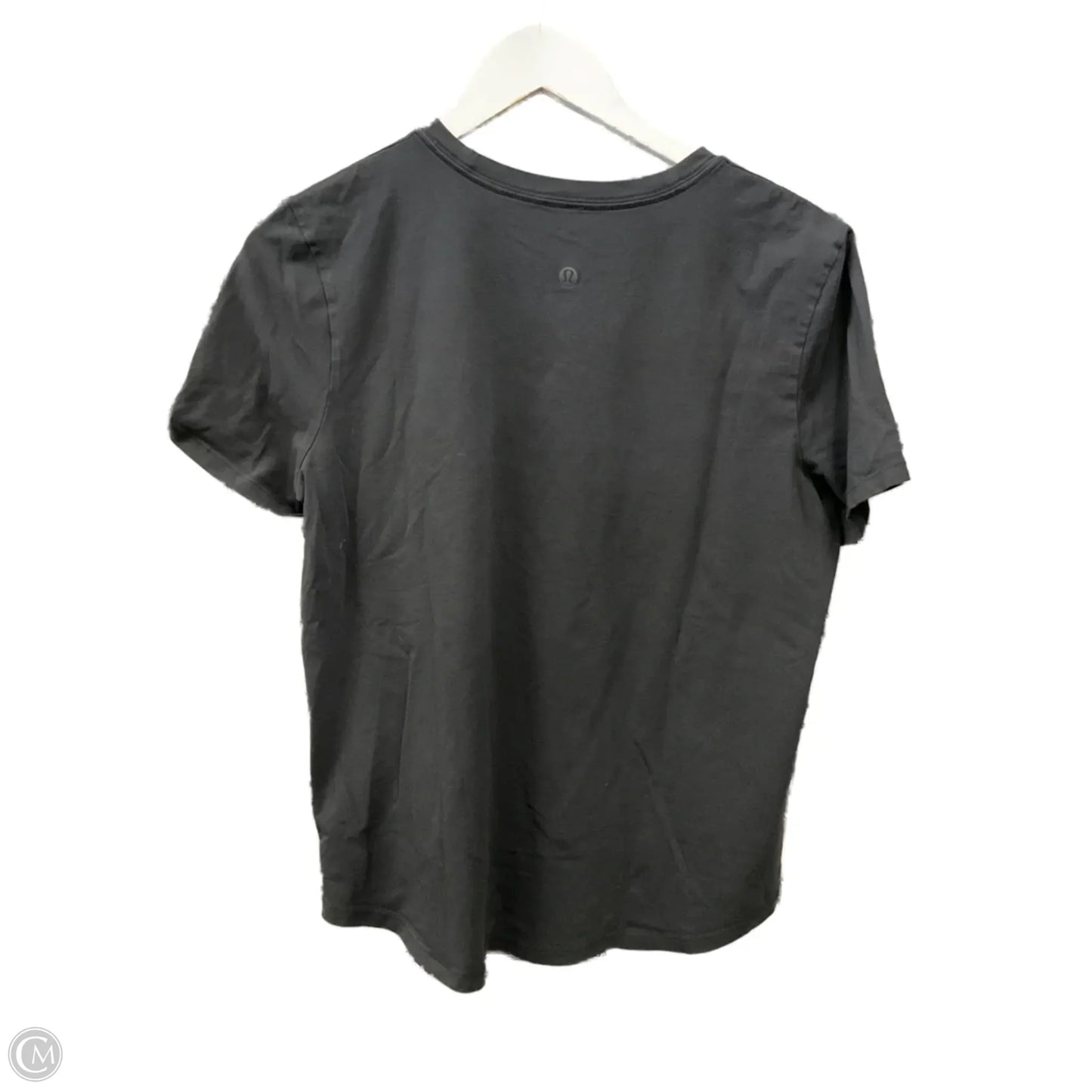 Athletic Top Short Sleeve By Lululemon In Black, Size: M