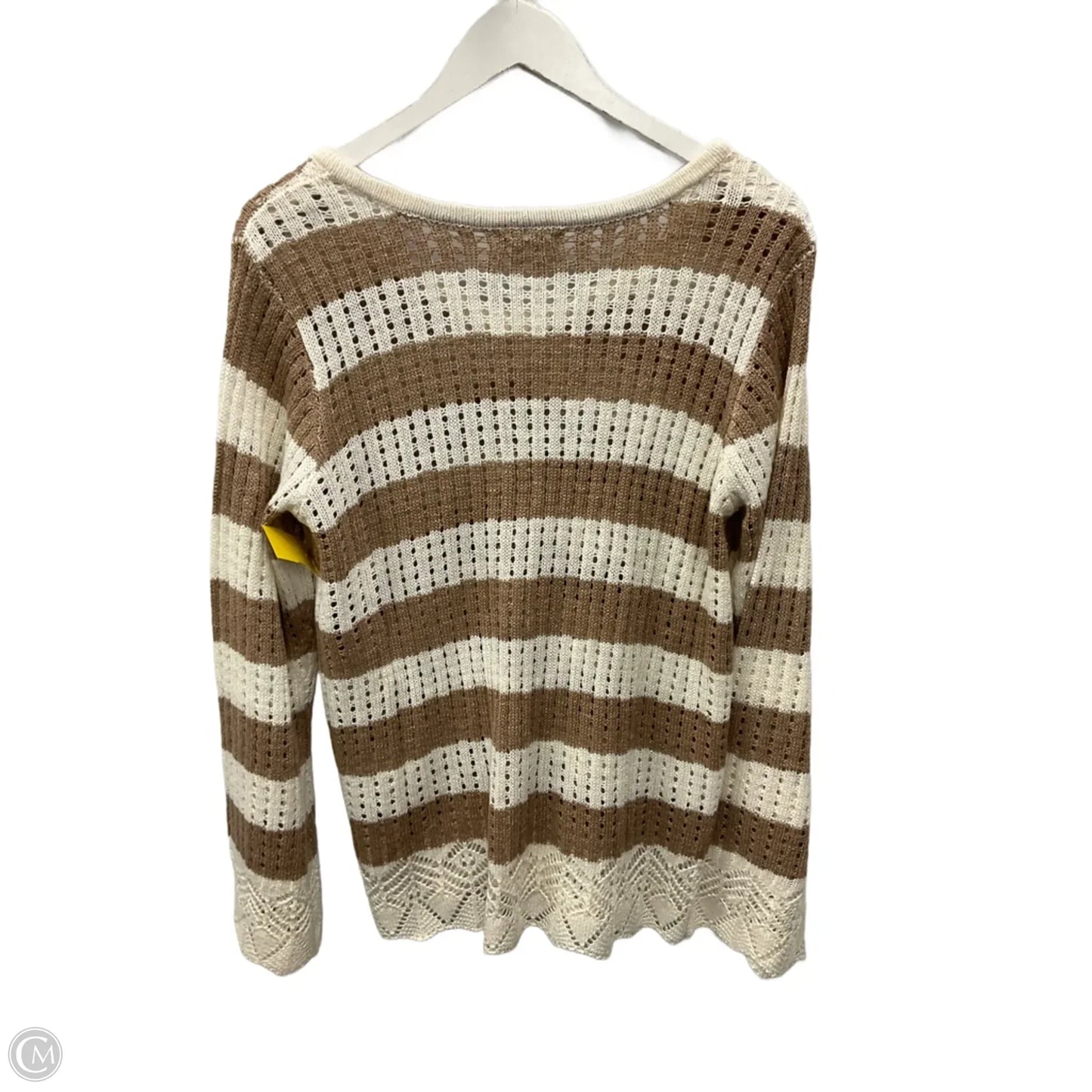 Sweater By Maurices In Tan & White, Size: Xl