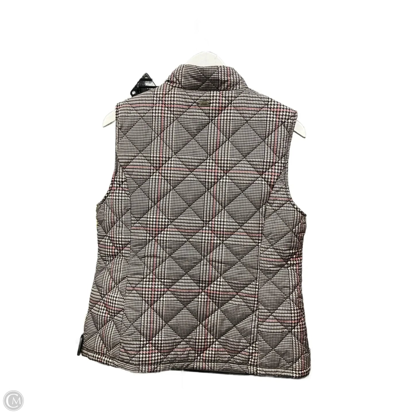 Vest Puffer & Quilted By Bass In Black & Tan, Size: M