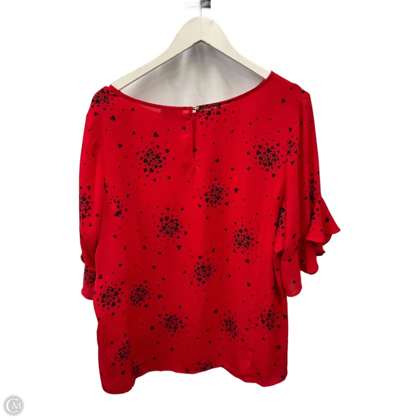 Top Short Sleeve By Liz Claiborne In Red, Size: 1x