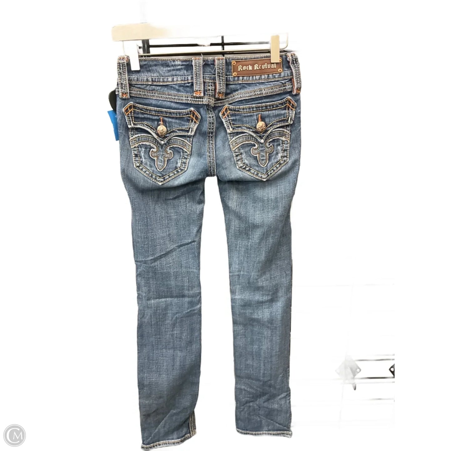 Jeans Straight By Rock Revival In Blue Denim, Size: 0