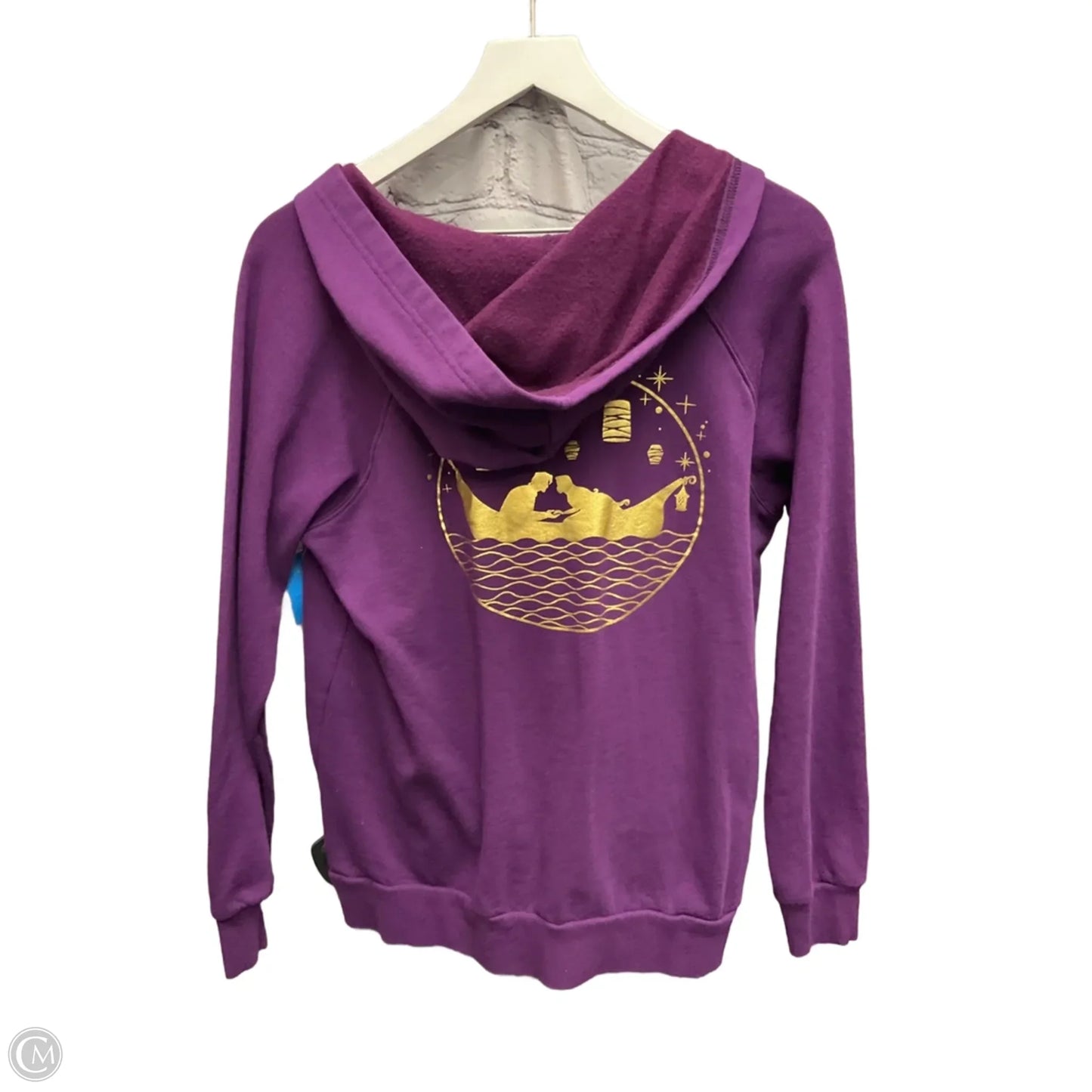 Sweatshirt Hoodie By Disney In Purple, Size: M