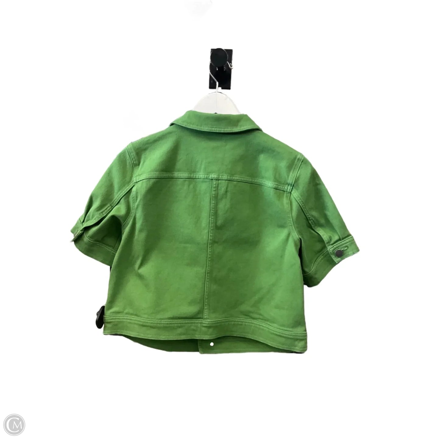 Jacket Denim By Talbots In Green Denim, Size: Mp