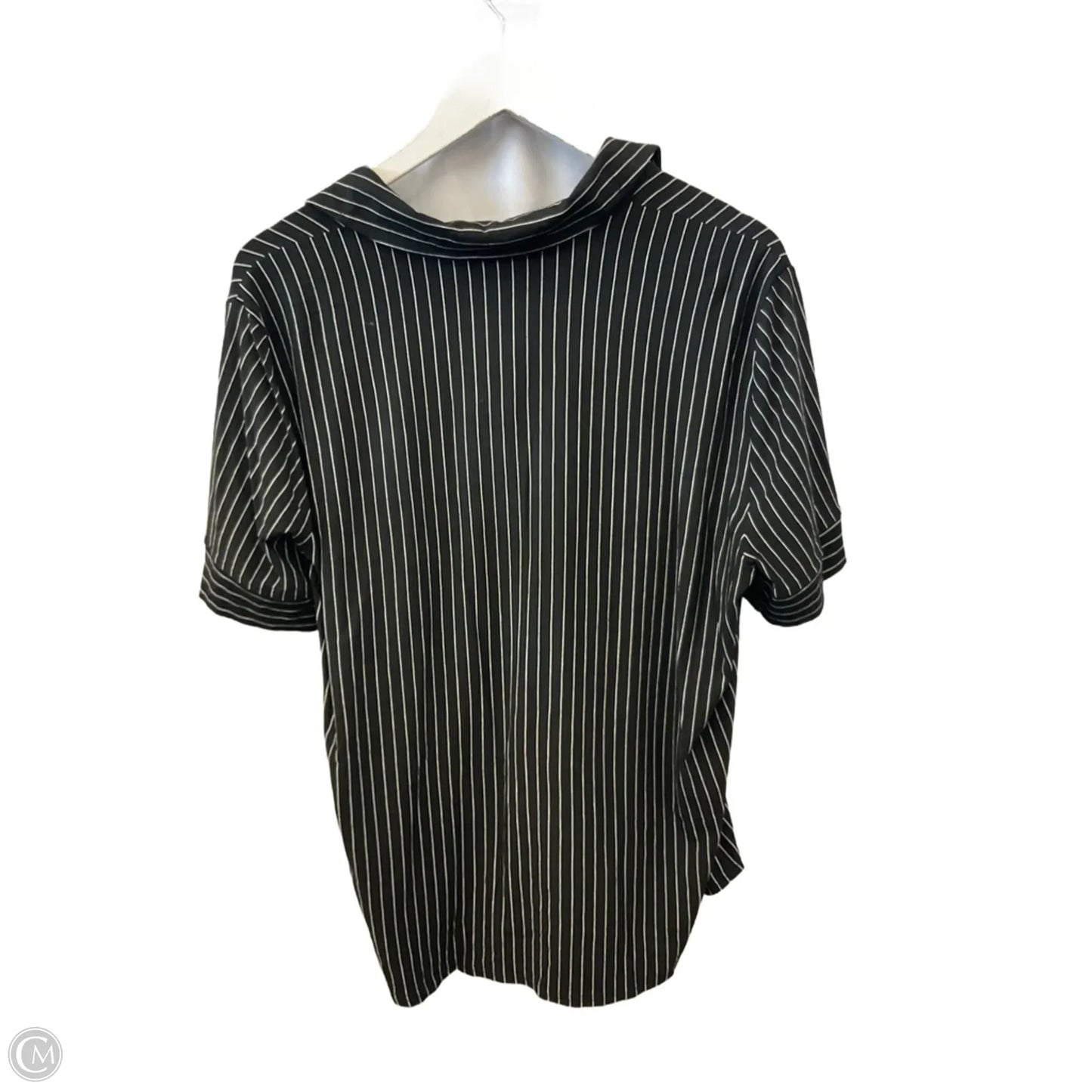 Top Short Sleeve By Modern Works In Black & White, Size: Xl
