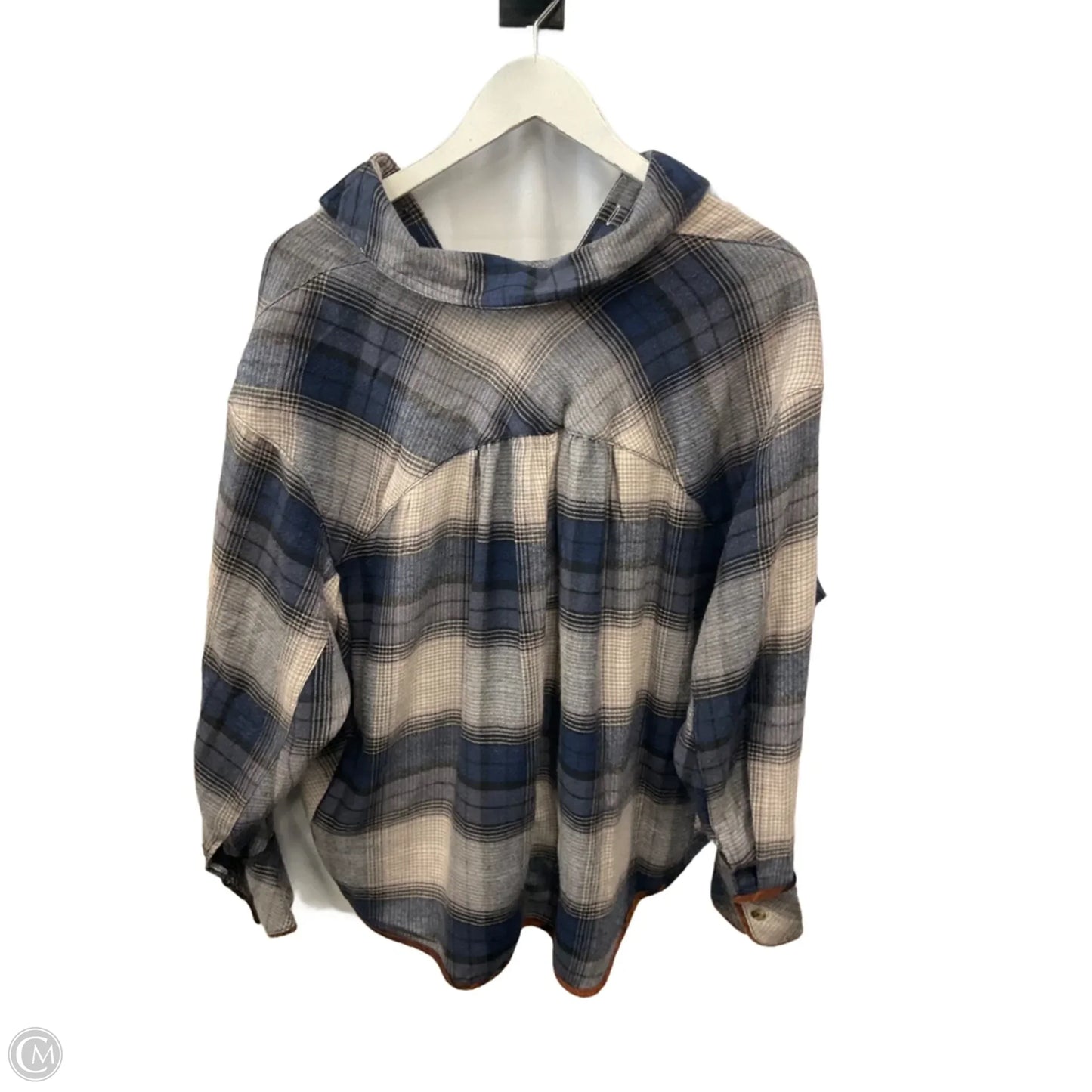 Top Long Sleeve By Bdg In Blue & Grey, Size: Xs