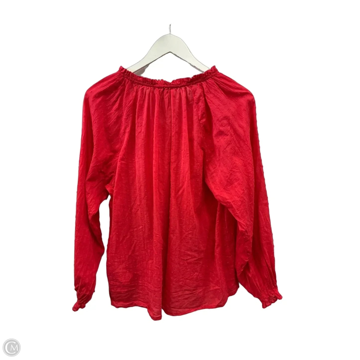 Top 3/4 Sleeve By J. Crew In Red, Size: L