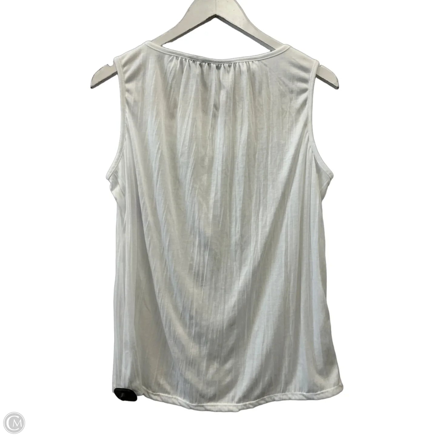 Top Sleeveless By Jason Maxwell In White, Size: M