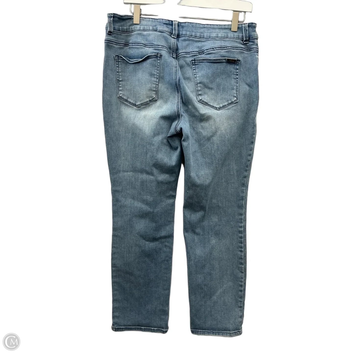 Jeans Straight By Chicos In Blue Denim, Size: 12