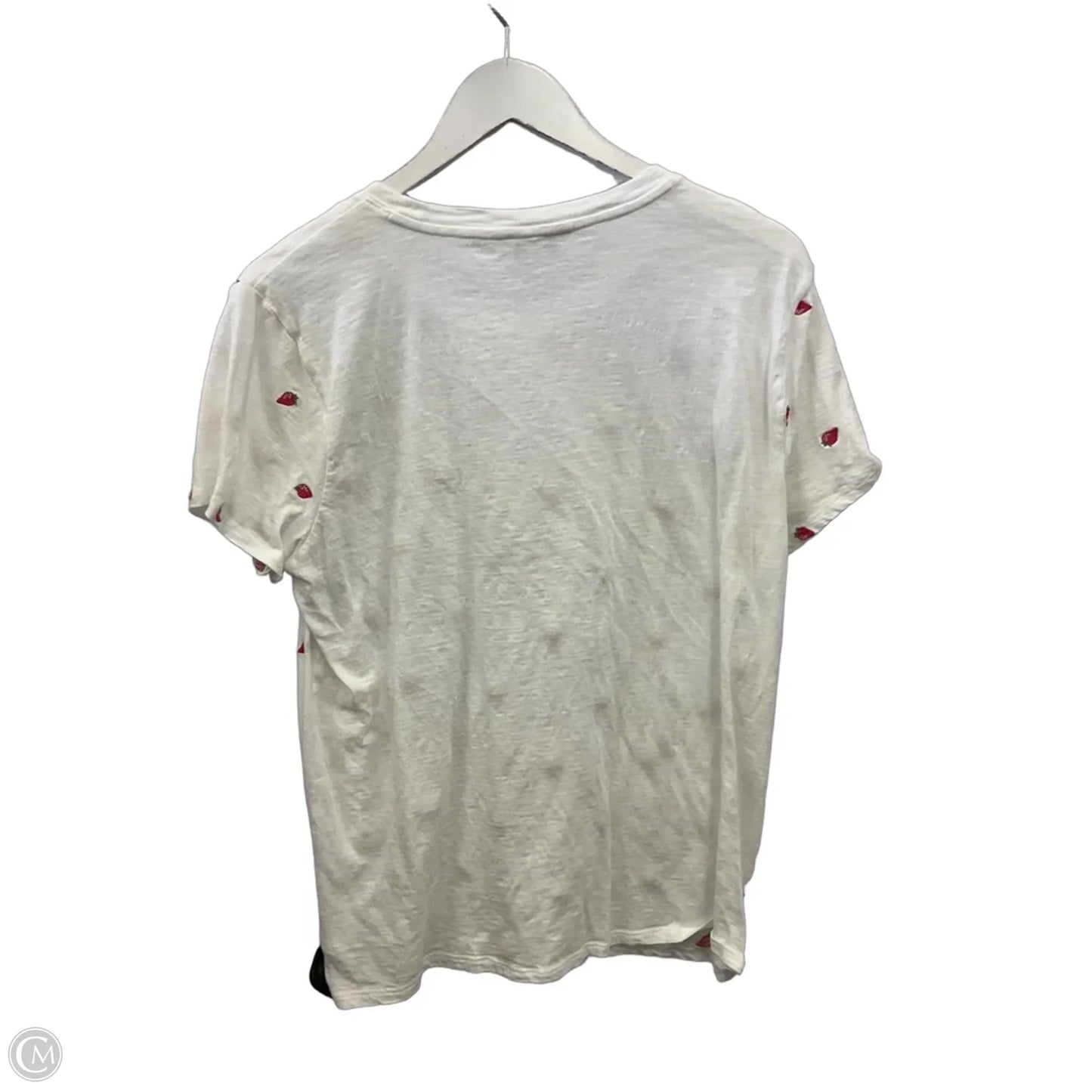 Top Short Sleeve By Lucky Brand In White, Size: Xl