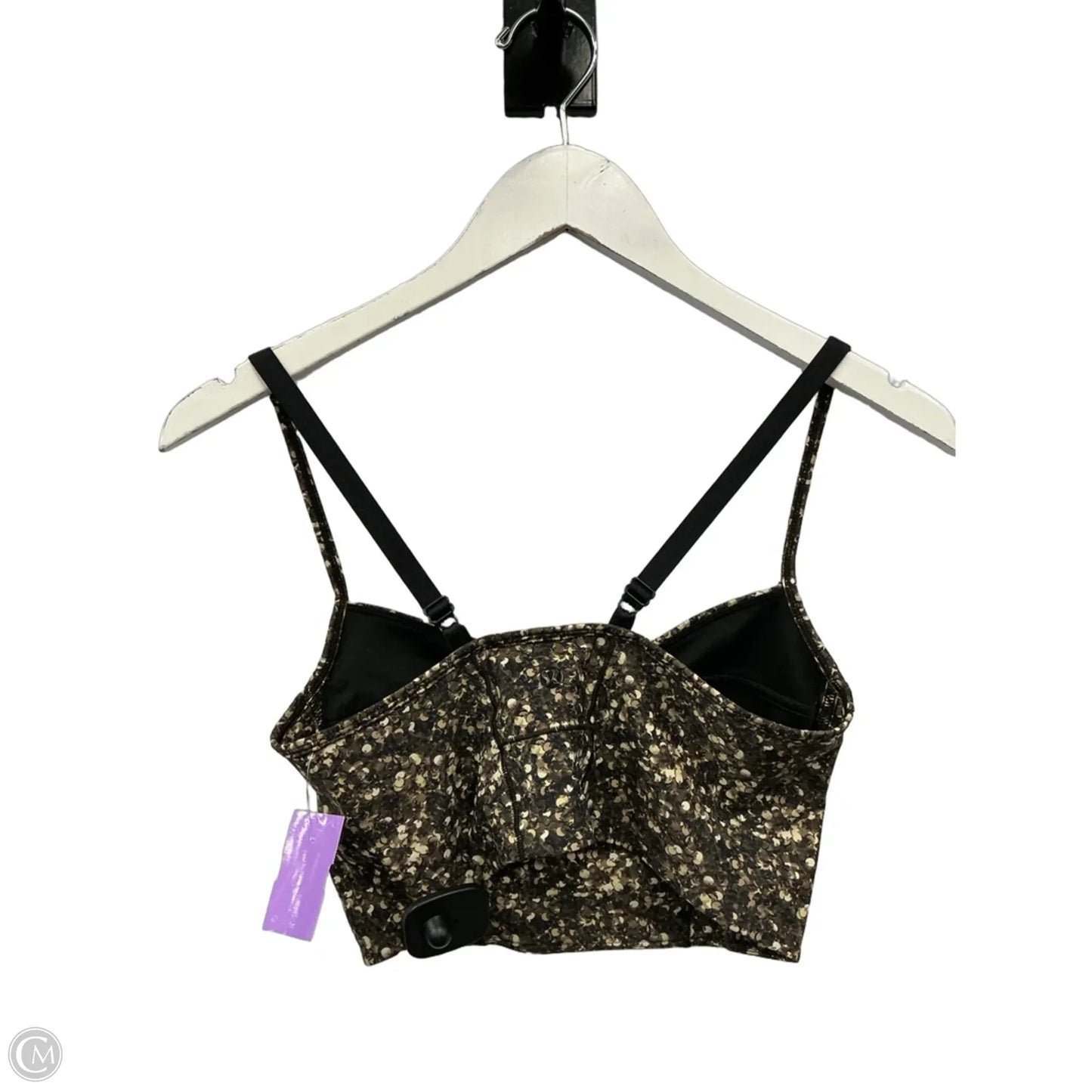 Athletic Bra By Lululemon In Brown & Cream, Size: 6