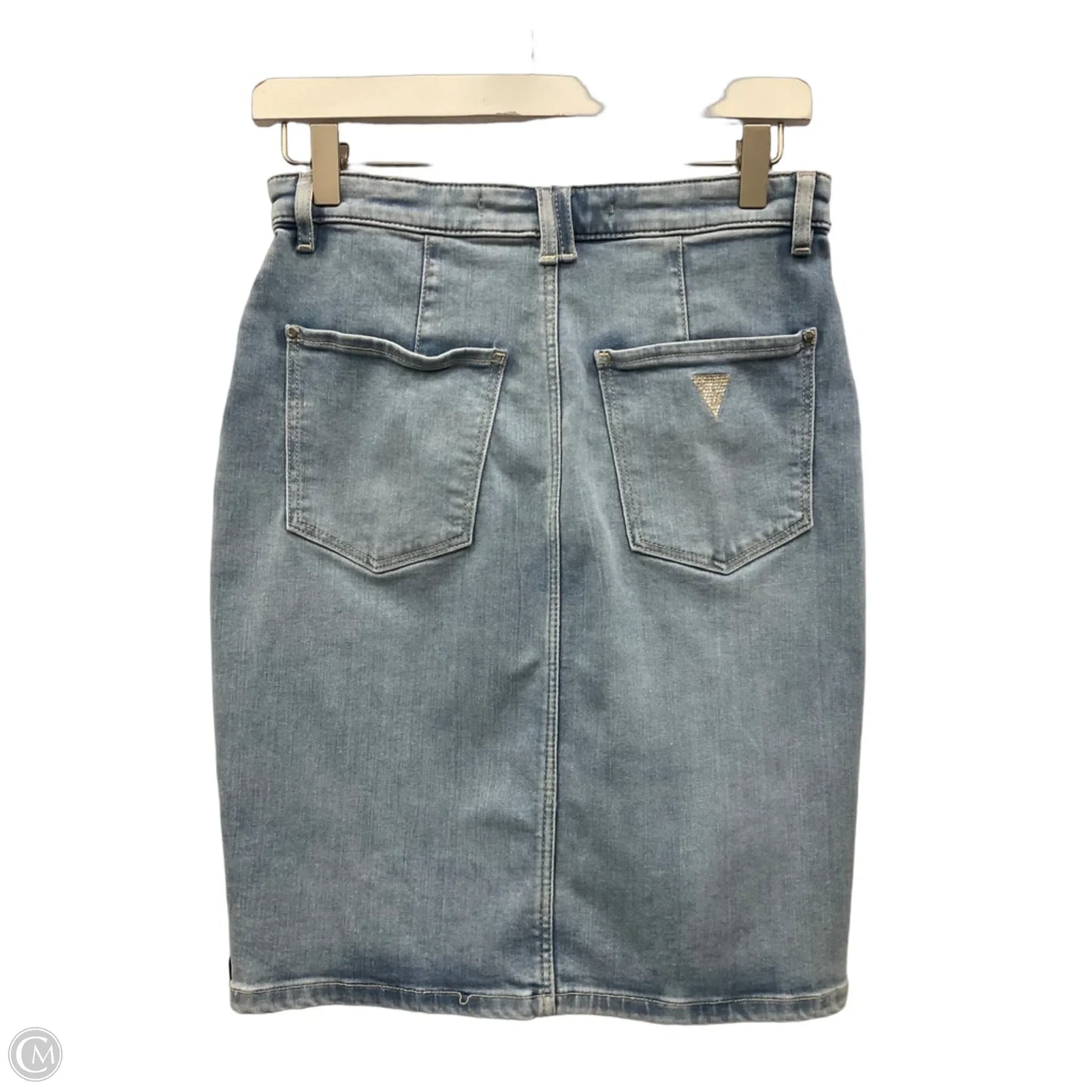 Skirt Mini & Short By Guess In Blue Denim, Size: 8