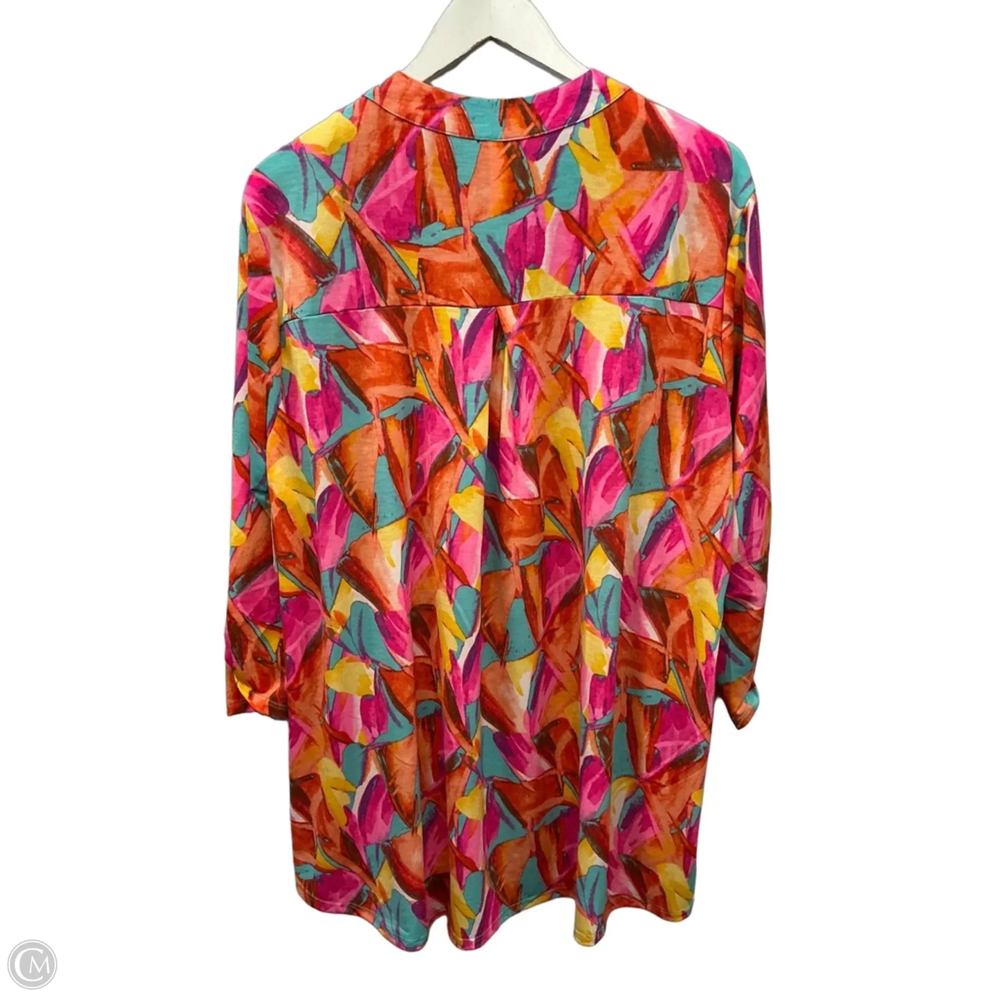 Top 3/4 Sleeve By Dear Scarlett In Pink, Size: 2x