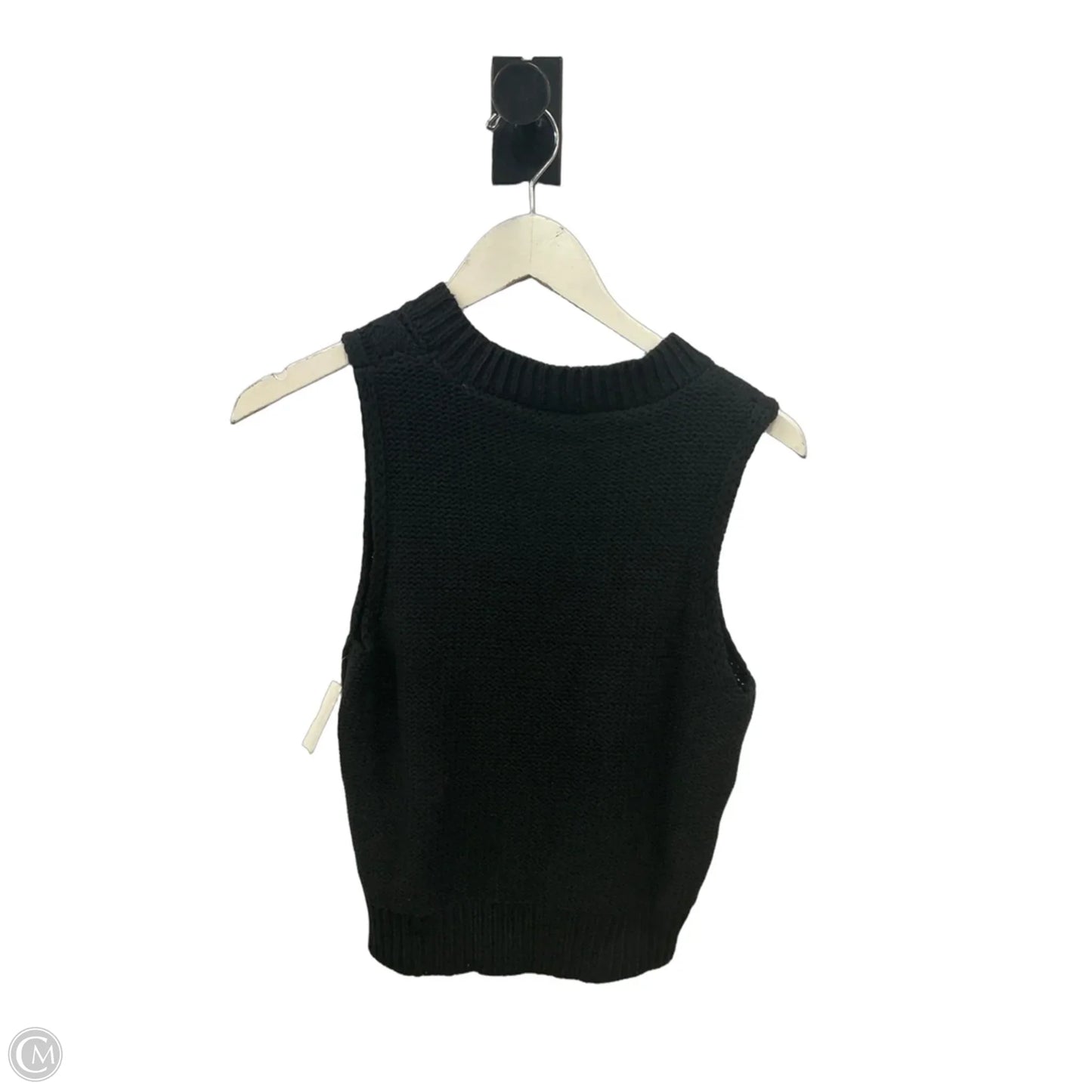 Sweater Short Sleeve By Melrose And Market In Black, Size: S