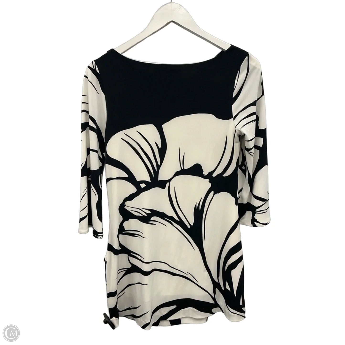 Tunic Short Sleeve By White House Black Market In Black & White, Size: Xs