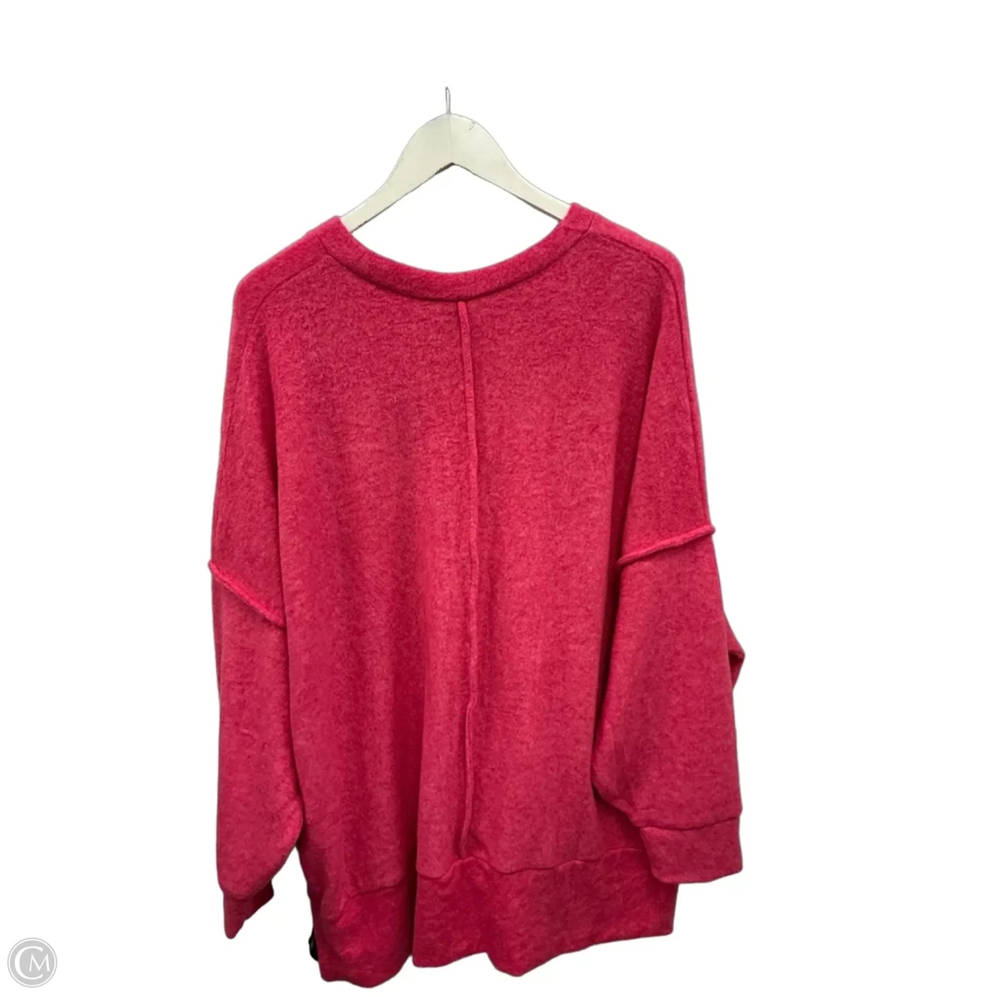 Top Long Sleeve By Zenana In Pink, Size: 2x
